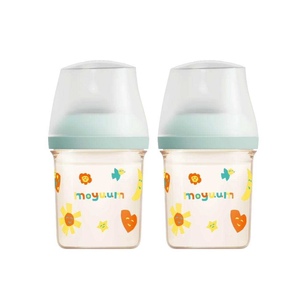 Moyuum - mov.aa PPSU圓口偏心防漲氣奶瓶160ml（綠色）x2件_MY221_2