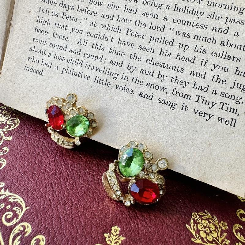 Vintage C.a. 1940s Crown Screwback earrings - stamped sterling(MT2194)