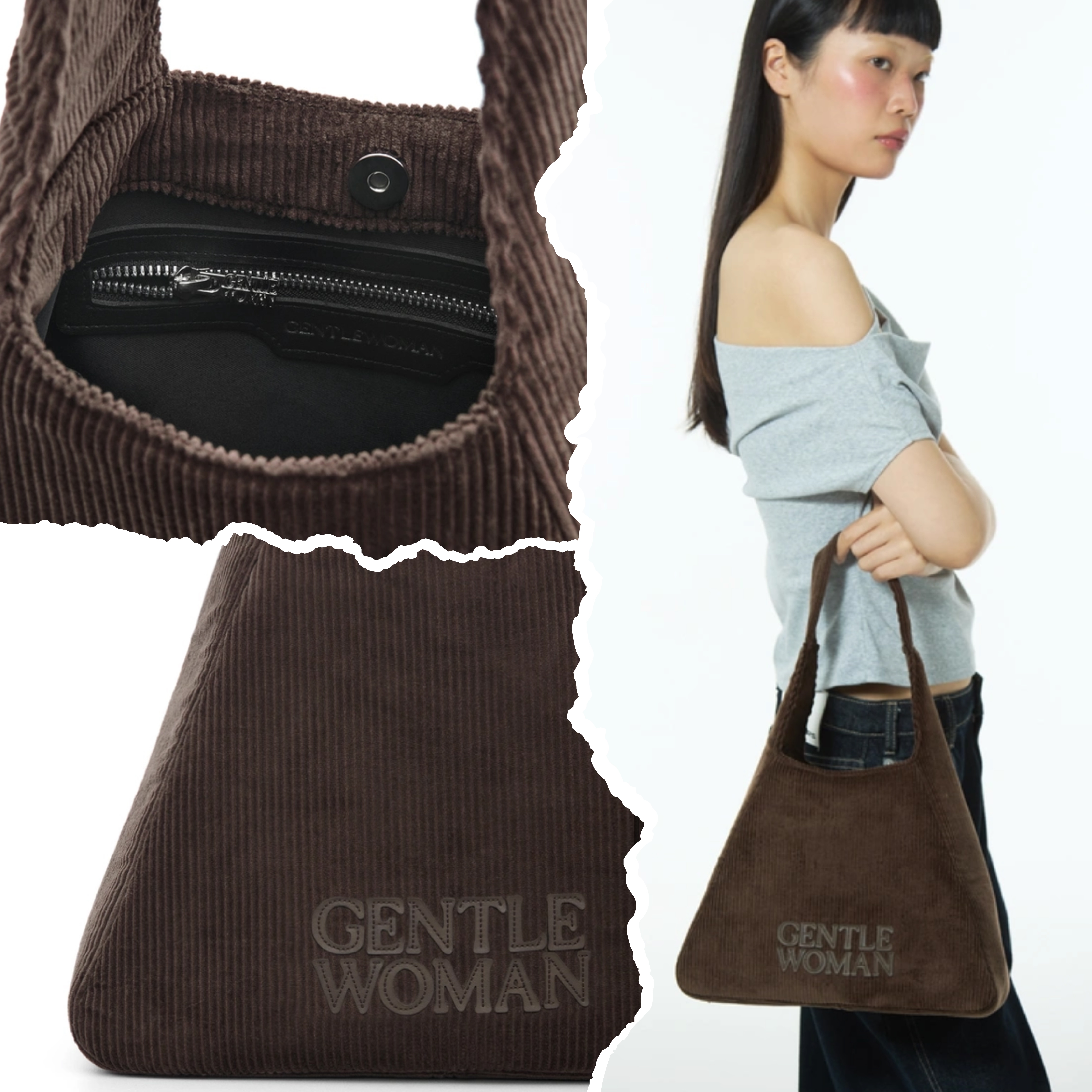預購 | 🇹🇭GENTLEWOMAN CORDUROY HOBO BAG(BROWN) BG1080-3