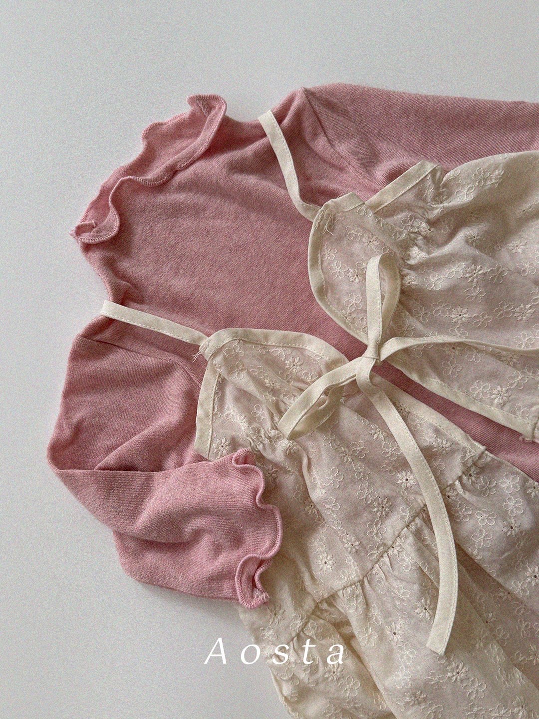 Aosta | [Lace Cotton Open Dress]