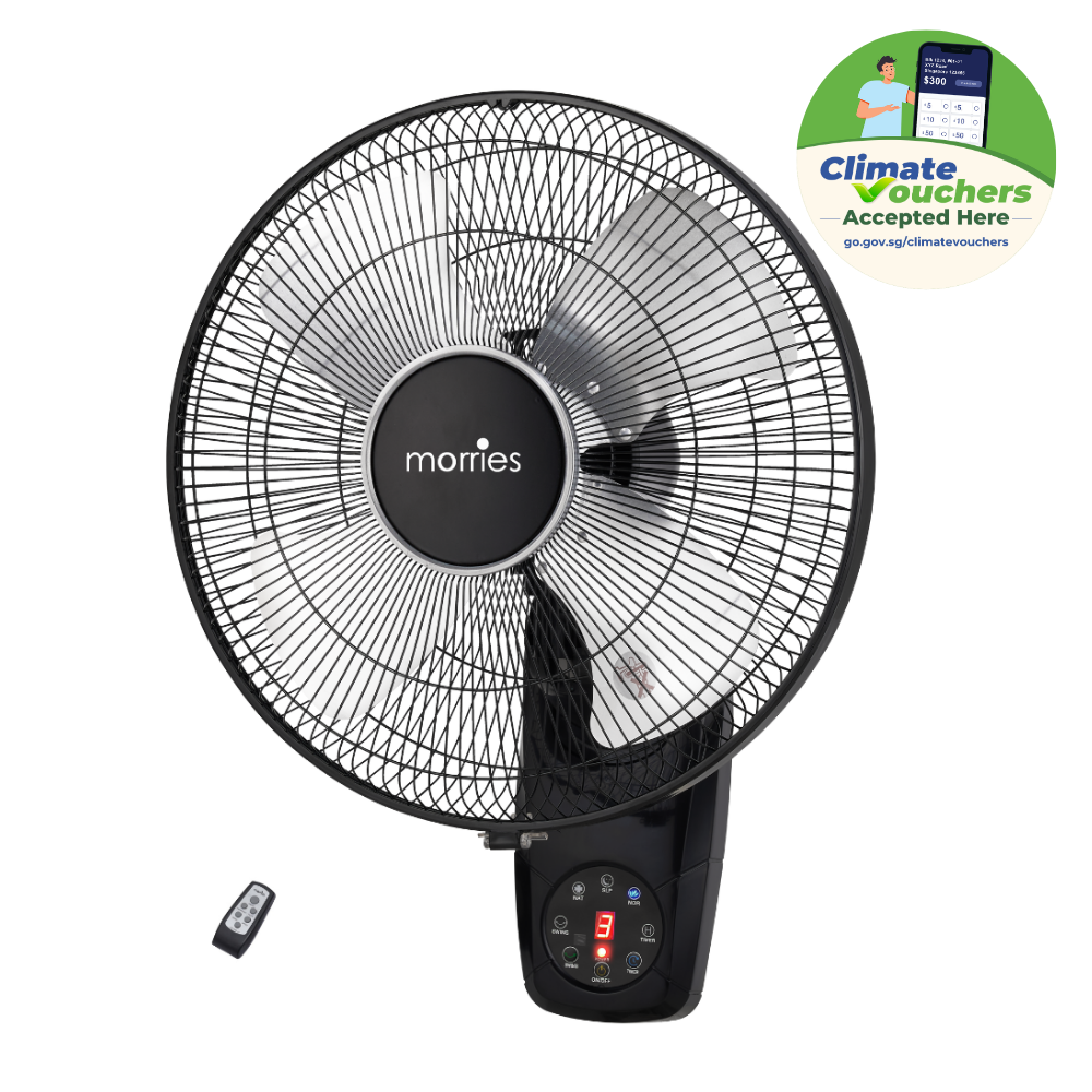 Morries 16" Energy Saving DC Wall Fan With Remote MS6616DCWFR UE