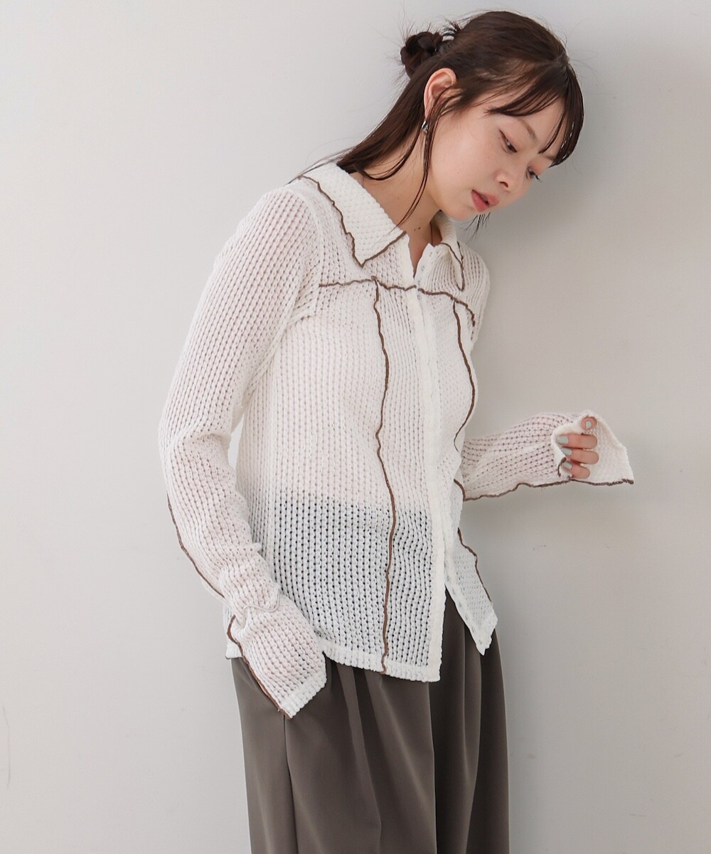 波紋洞洞薄長袖【JT025】