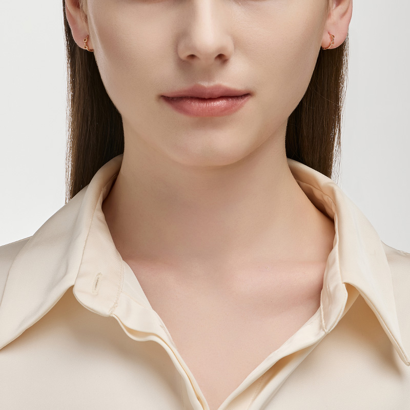 DIDIER DUBOT Miss Doux Rose Gold 14K玫瑰金耳環 (JDRERYF47XX)
