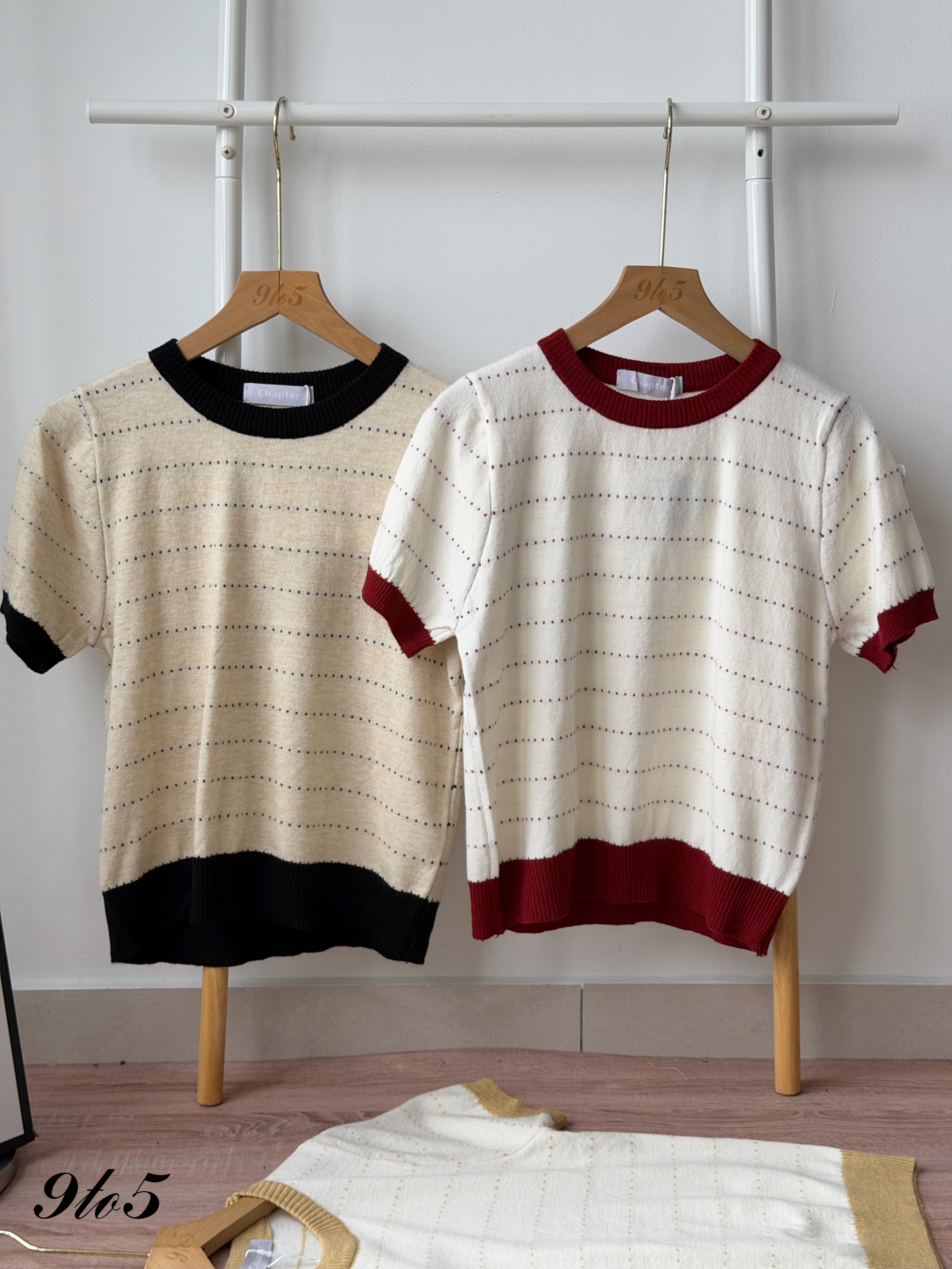 T4466 Contrast Knit Top - 4 Colors 