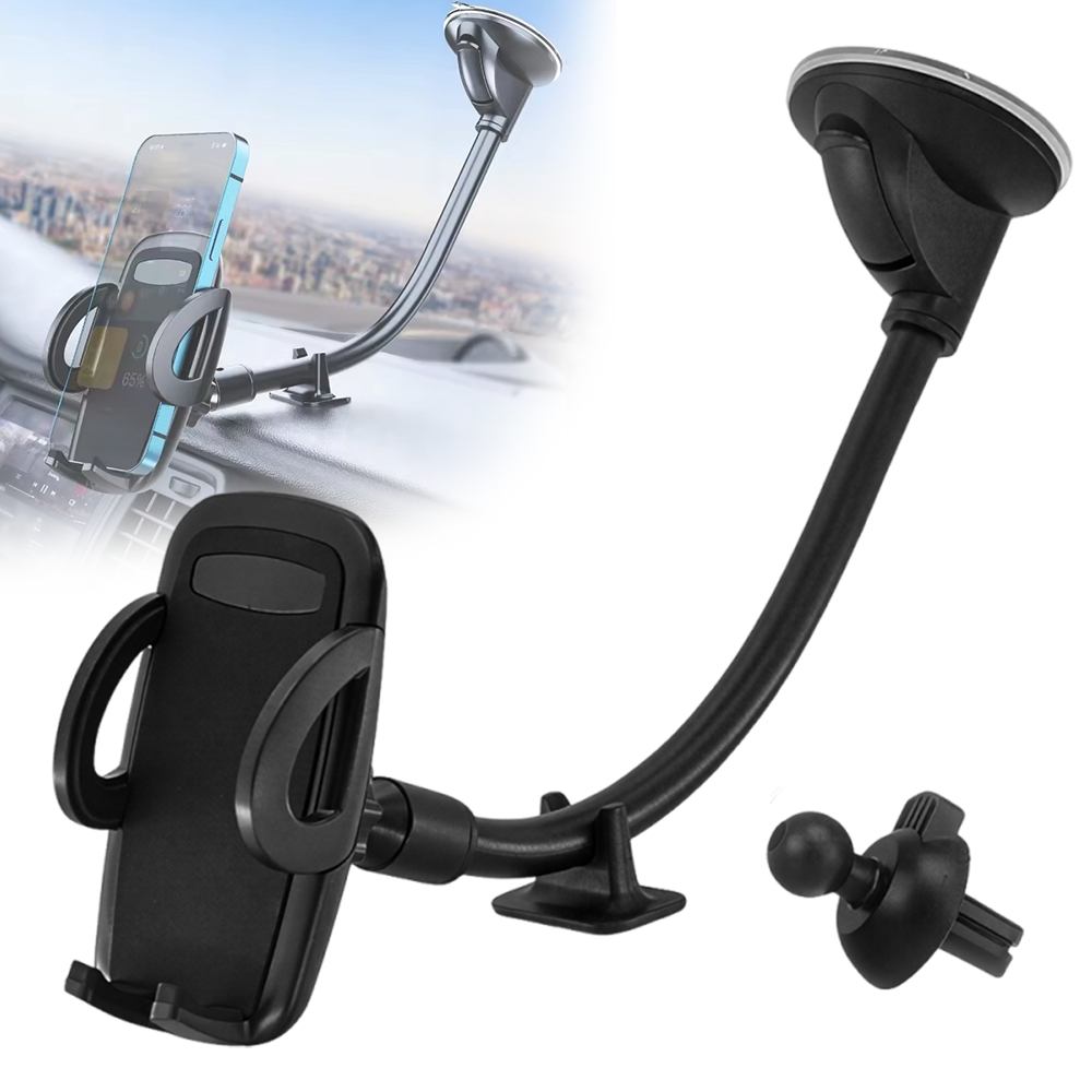 車載手機支架 擋風玻璃 出氣口 兩用 黑色 UB0251