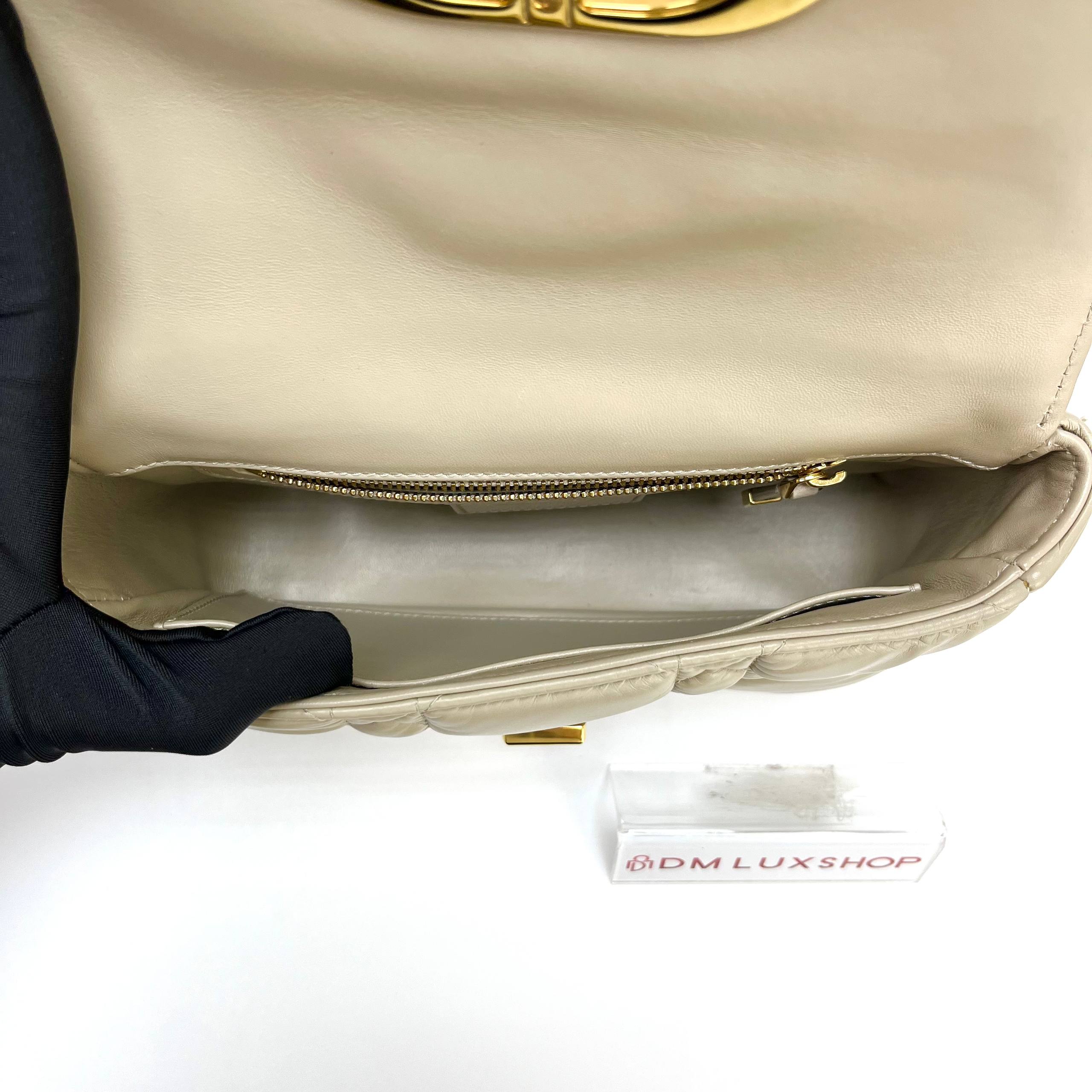 Dior Caro Small Grey GHW