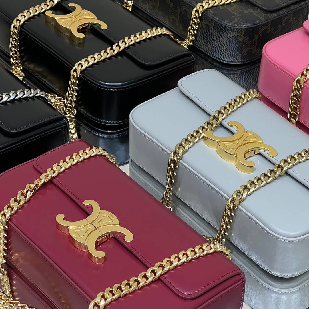 CELINE凯旋门+链条的设计，就是个经典！！金属链条vintage感十足，配皮革更显得整体质感高级，万年款