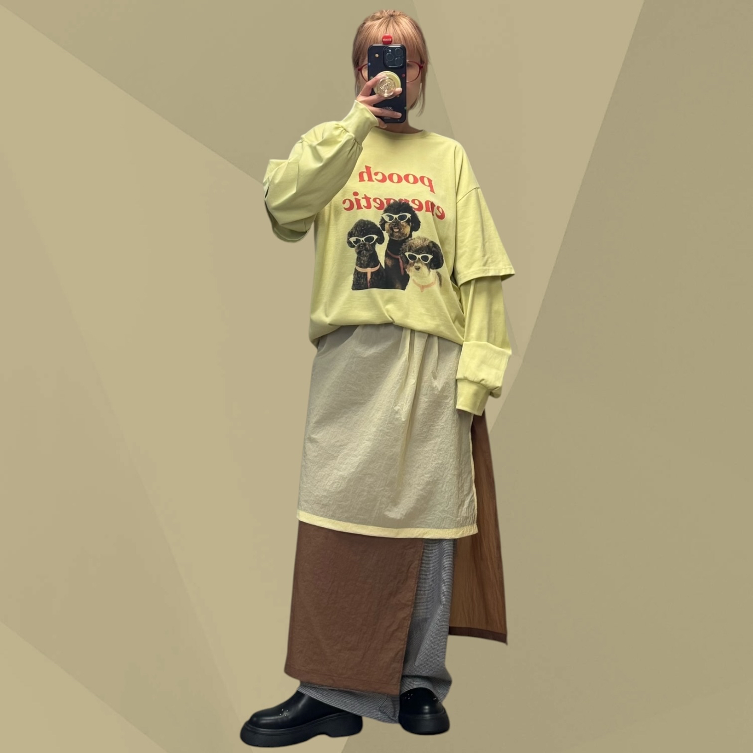 221078狗仔假兩件T E E