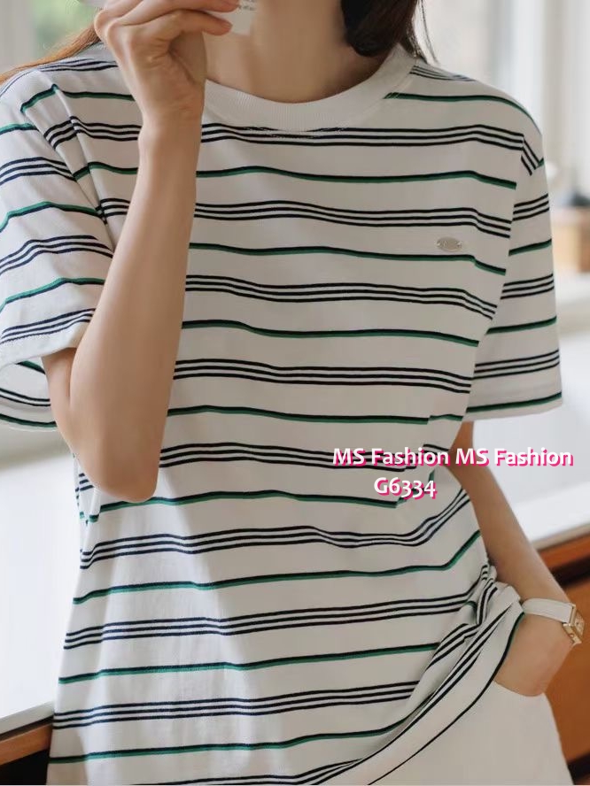G6334 靚色橫間tee