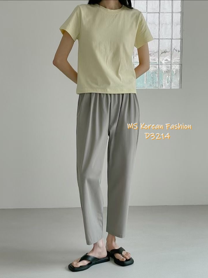 D3214 韓國🇰🇷冰涼料休閒褲