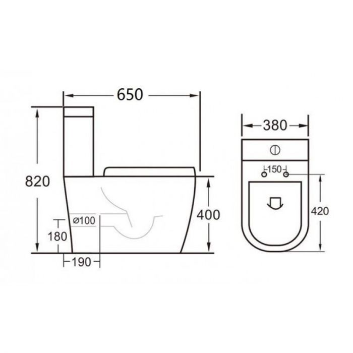 Richford RW103 自由咀座廁連洗手盆 (不包花灑連面盆龍頭) 