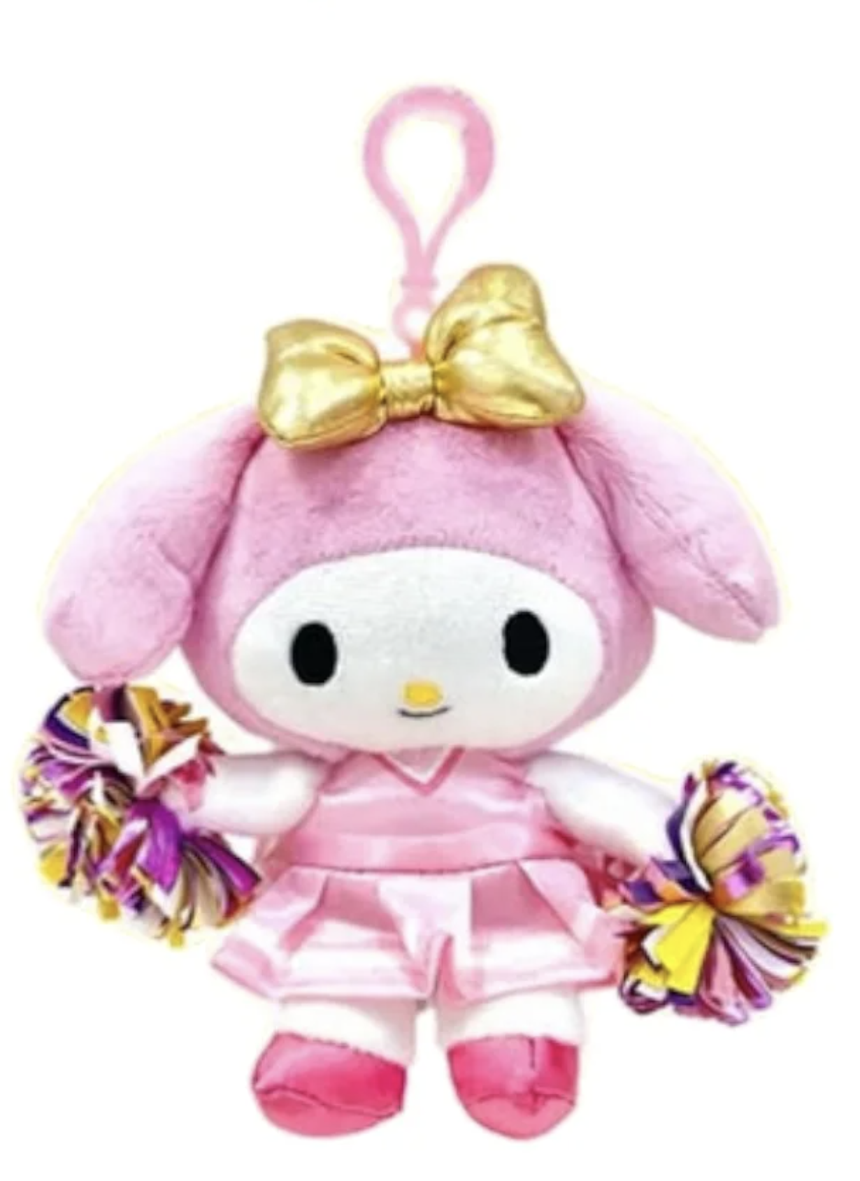 Sanrio 啦啦隊 My Melody毛公仔塑膠龍蝦扣 掛件吊飾