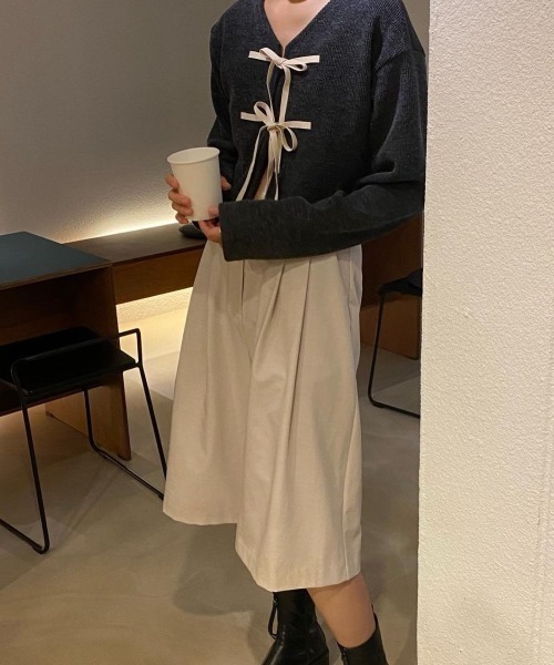 double ribbon 綁帶短外套