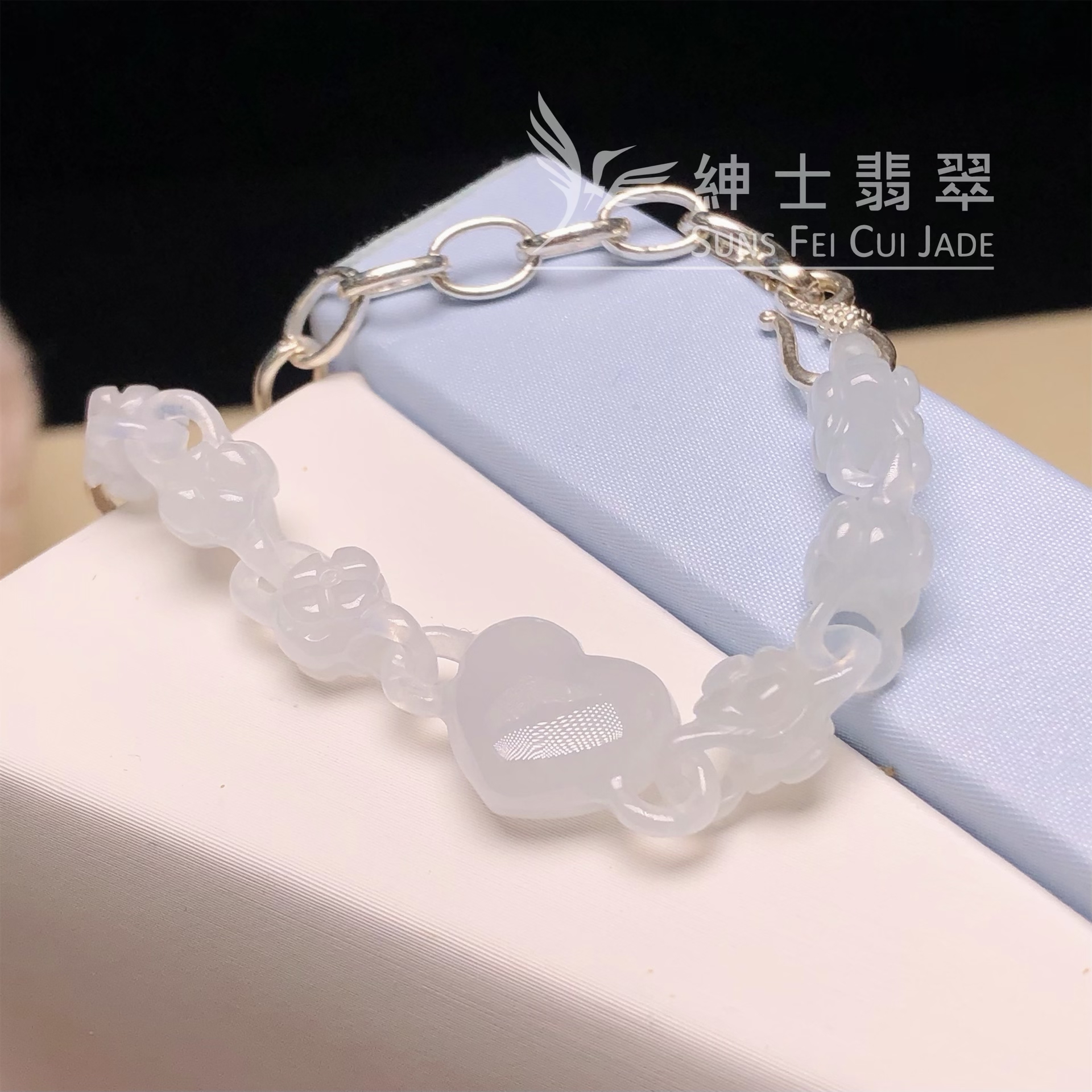 CA00682 心心玉連銀手鏈