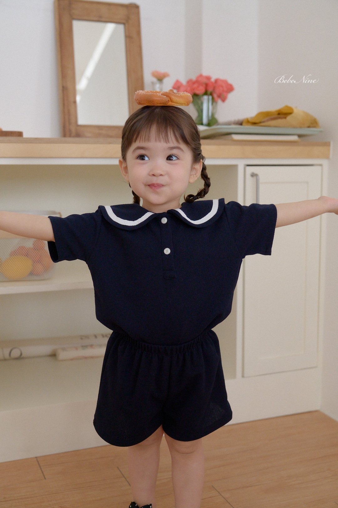☀️預訂 韓國直送☀️🇰🇷Bebenine兩色海洋風水手領短袖上下套裝