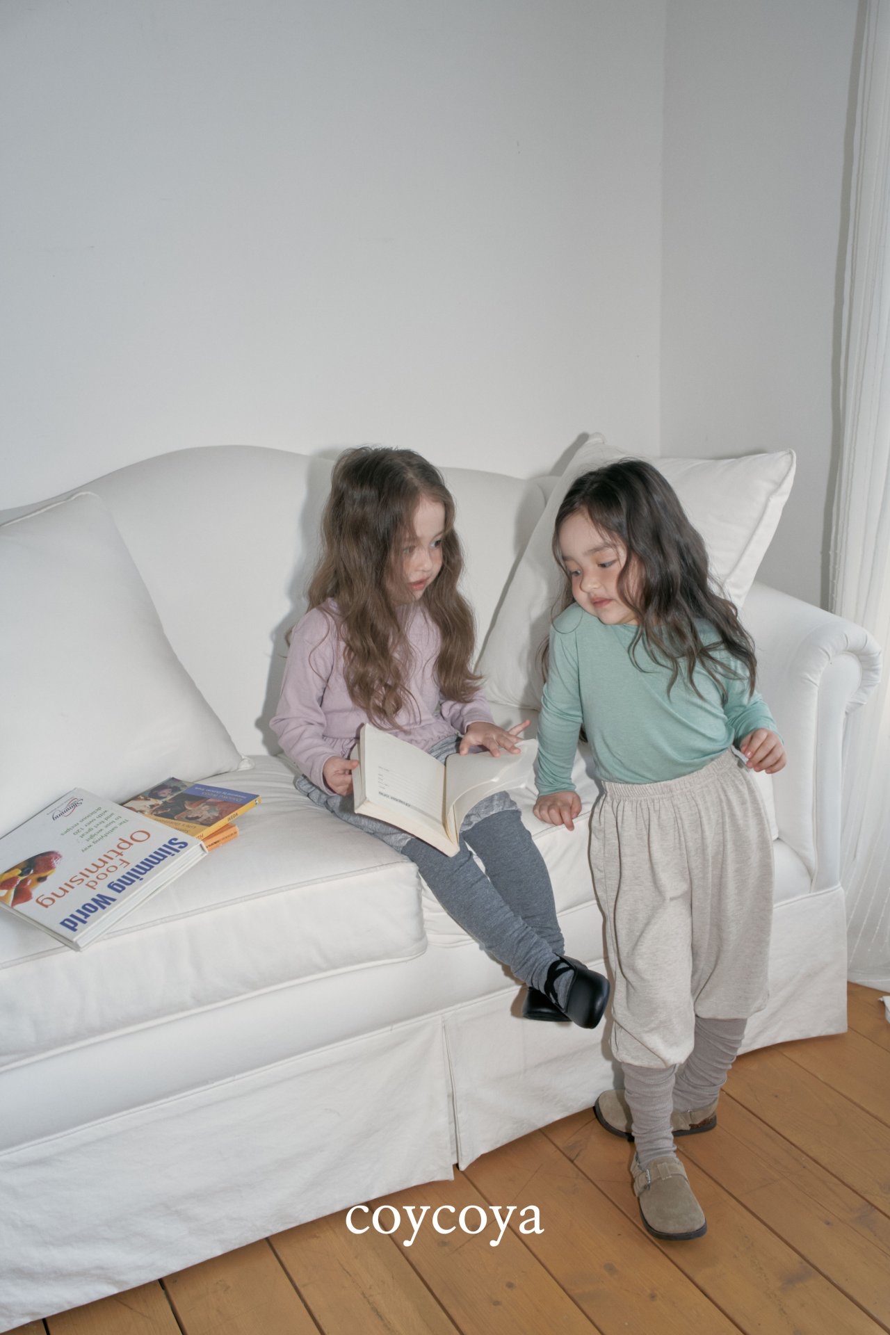 🌸預訂 韓國直送🌸🇰🇷COYCOYA兩色腳套寬鬆長褲