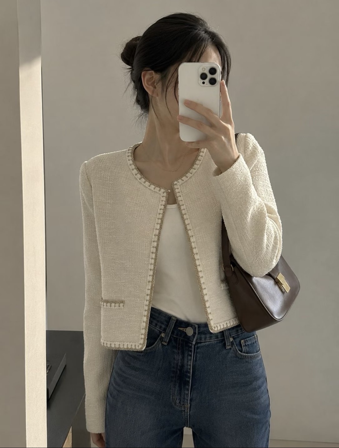 ❥ Tweed 綑 邊 外 套 。 