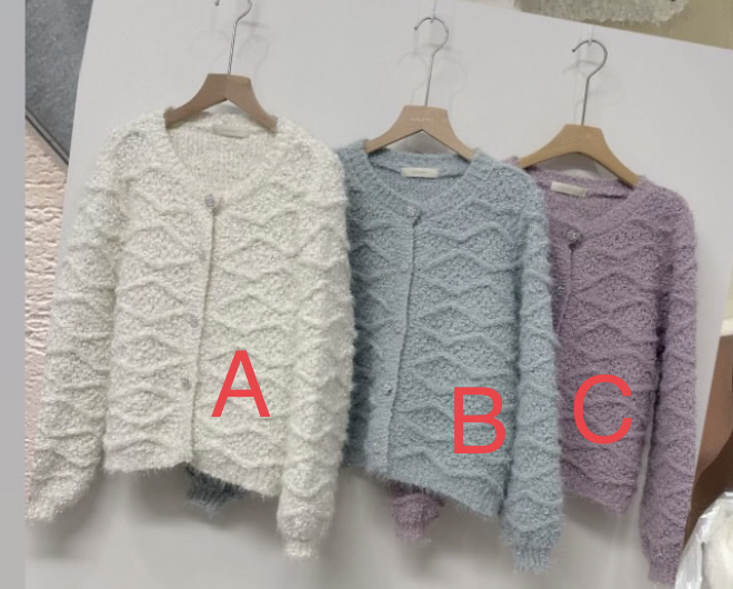 糯米糍質感針織上衣#ff2779