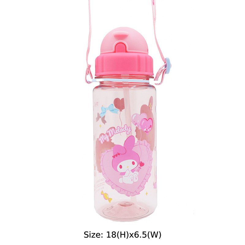 MY MELODY 350毫升水樽連飲管掛繩