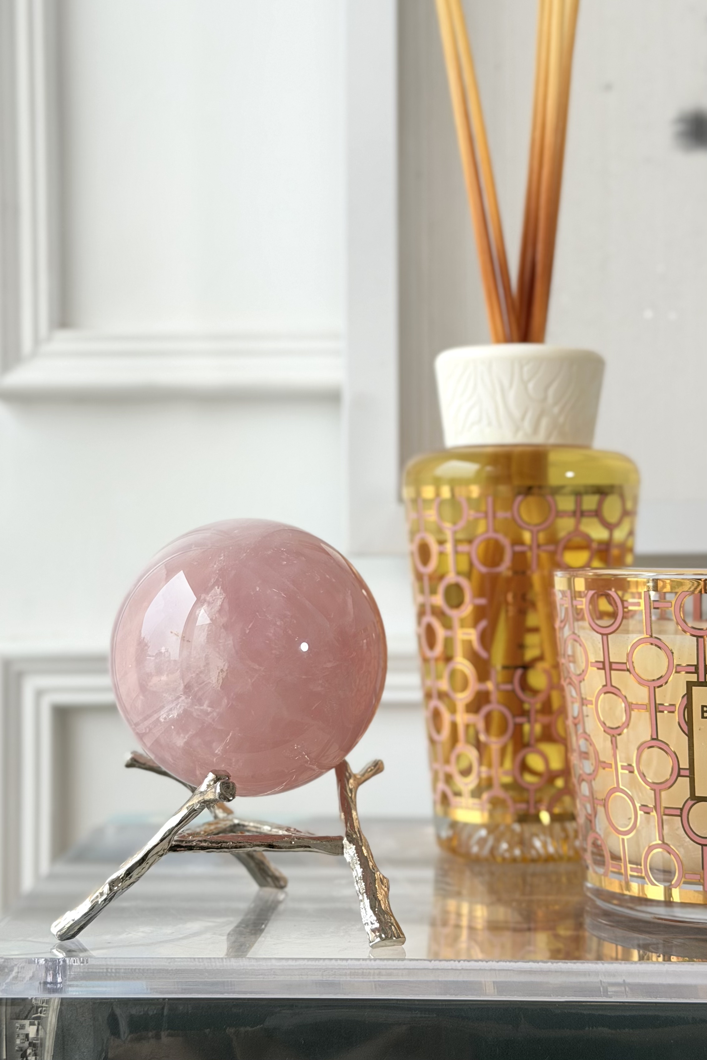 ༒7.1cm 粉水晶球༒ RQ.aA3C11Gmt8-RA28-39s