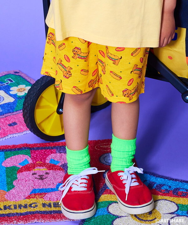 🇯🇵預訂 日本直送🇯🇵Markey’s x Wiggle Wiggle四色圖案滿印華夫格短褲