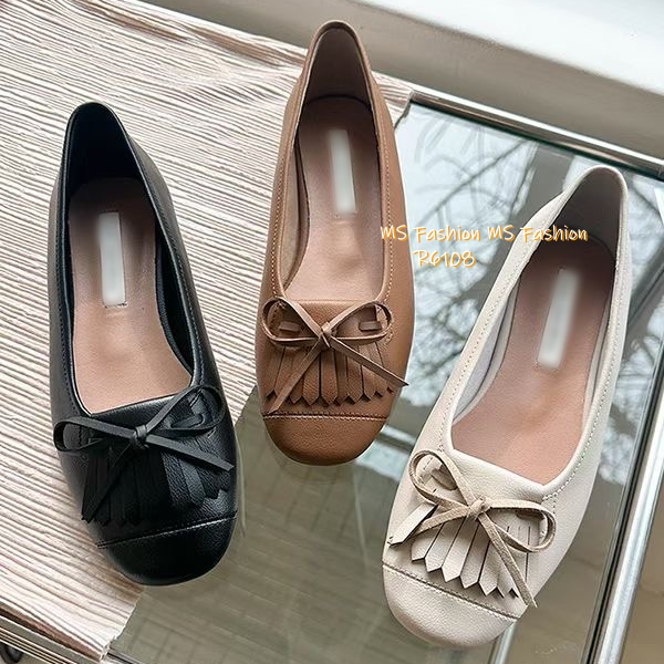 R6108 韓國🇰🇷真皮soso蝴蝶結鞋仔