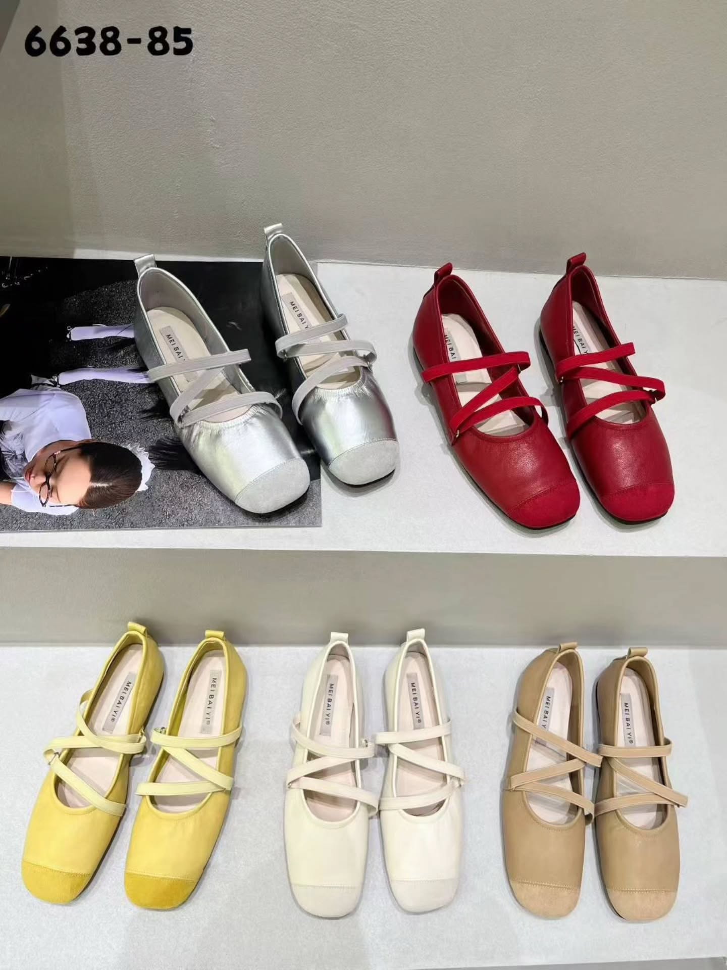 6638-85 法式芭蕾风交叉带单鞋 🇨🇳