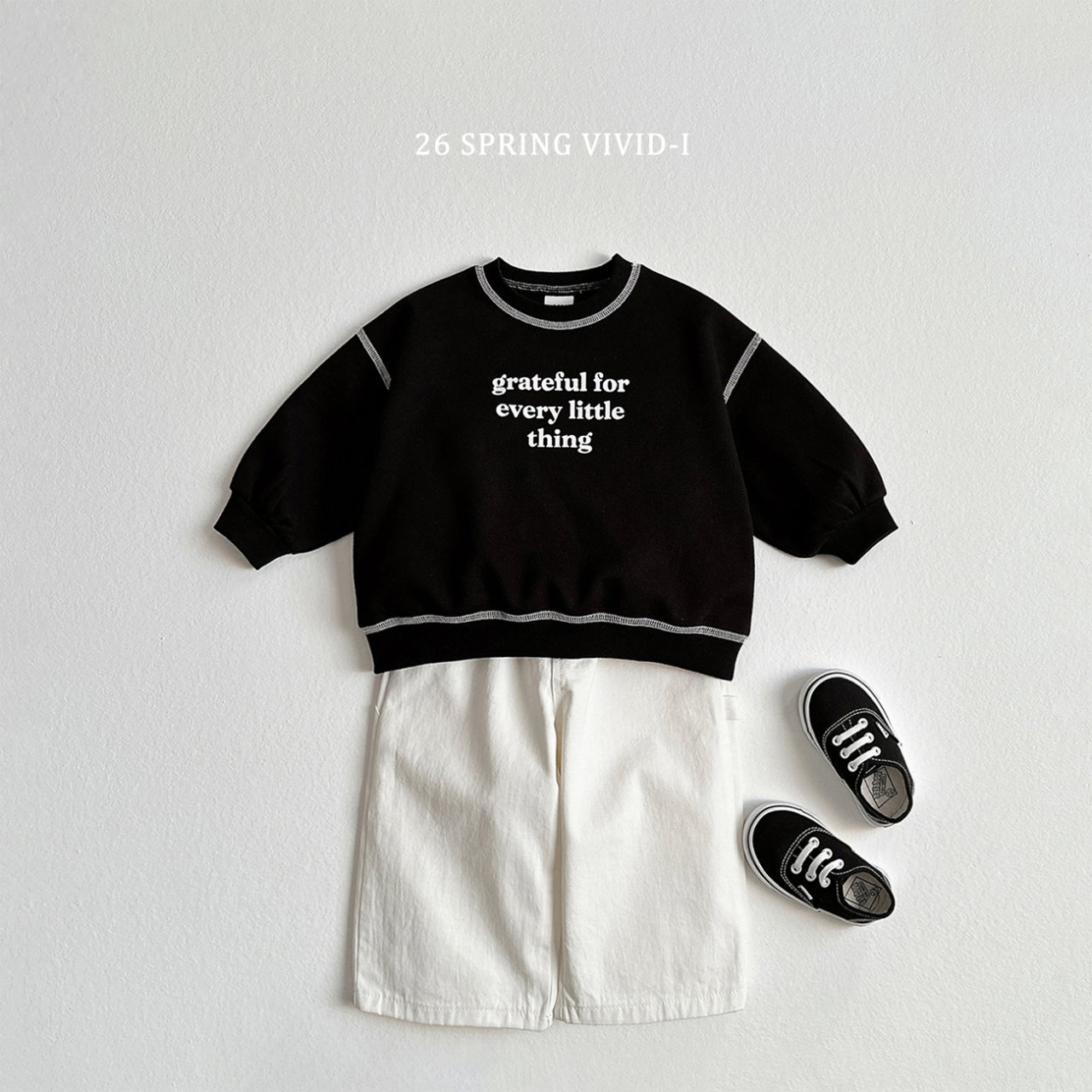 🌸預訂 韓國直送🌸🇰🇷VIVIDI四色字母印花撞色縫線長袖上下套裝