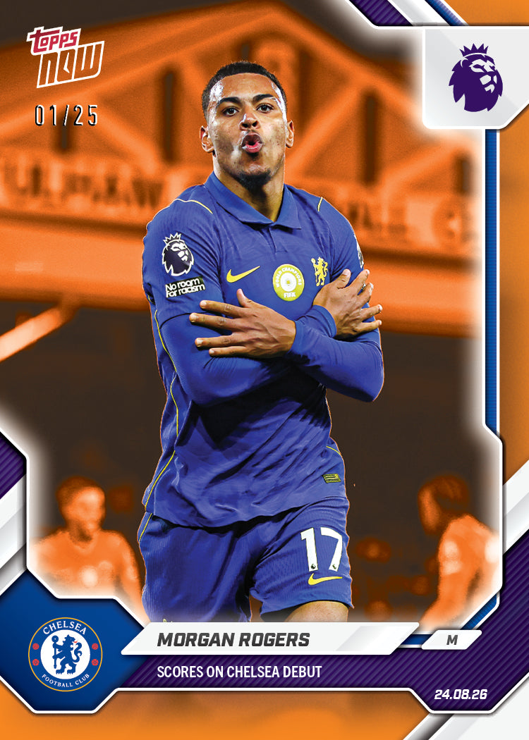 Morgan Rogers - 2026/27 Premier League Topps NOW® #9 車路士首球【團購】