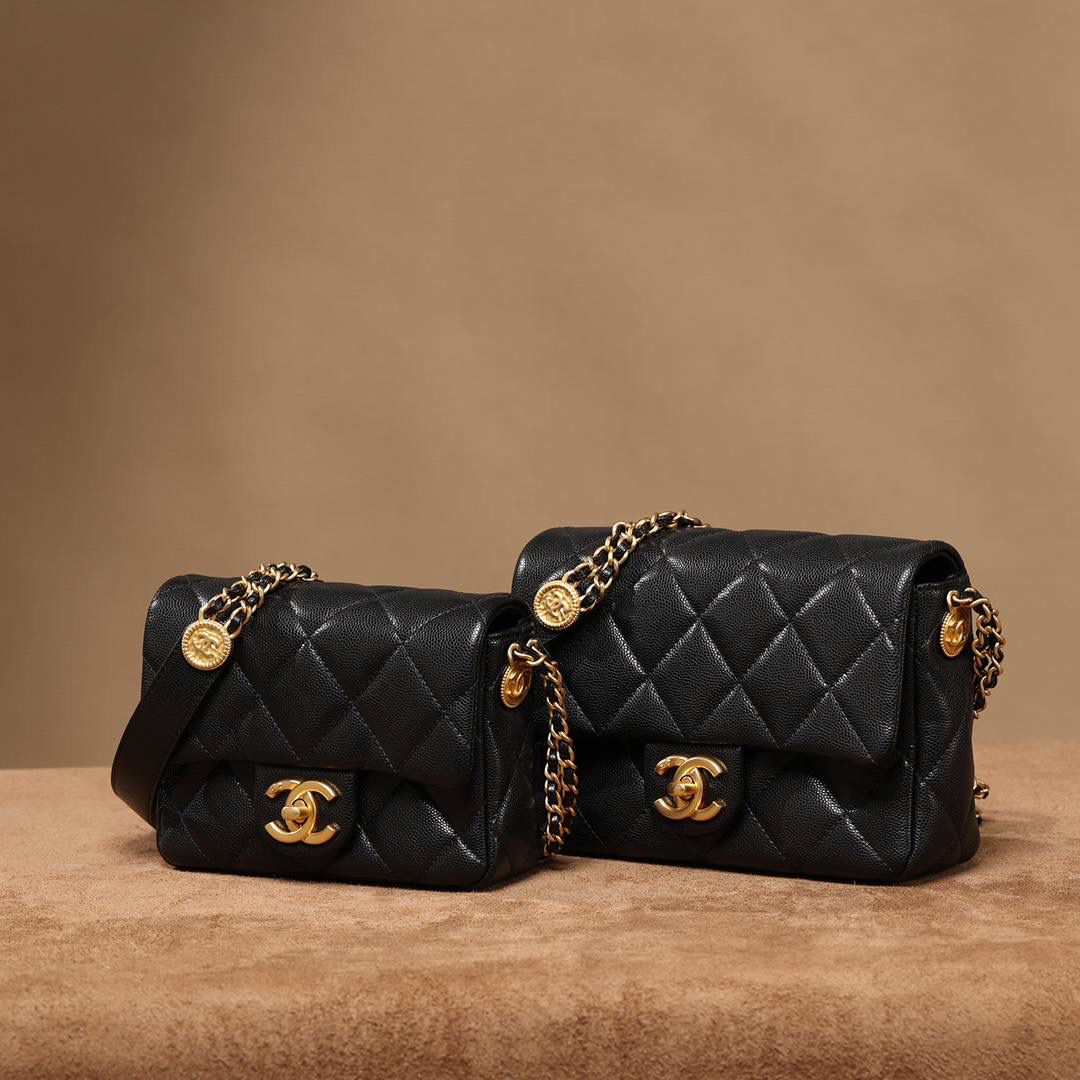Elegant Quilted Leather Crossbody Bags with Chain Strap
