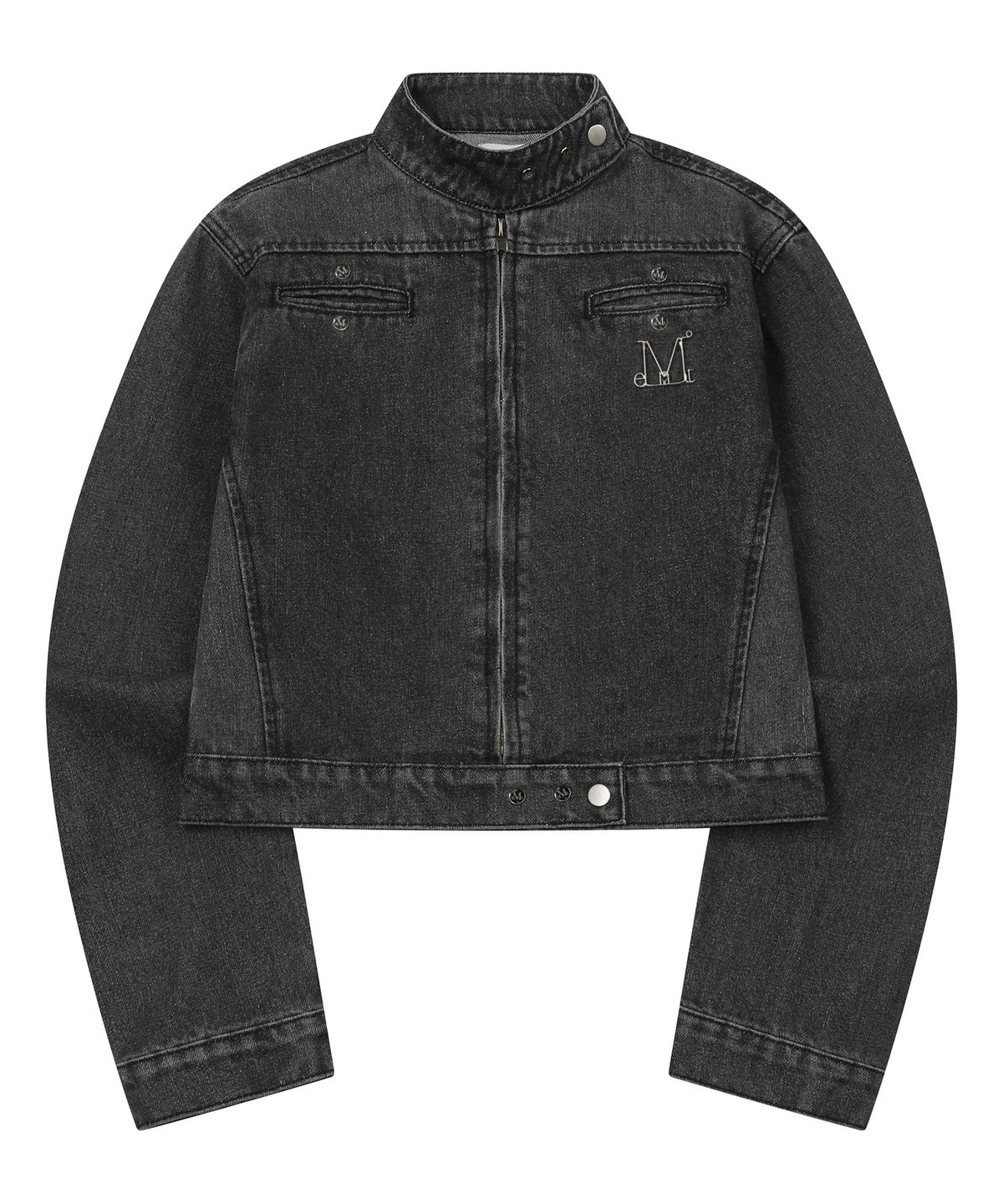 [MUCENT] AVIER SET-UP APPLIQUE DENMI JACKET + SKIRT SET