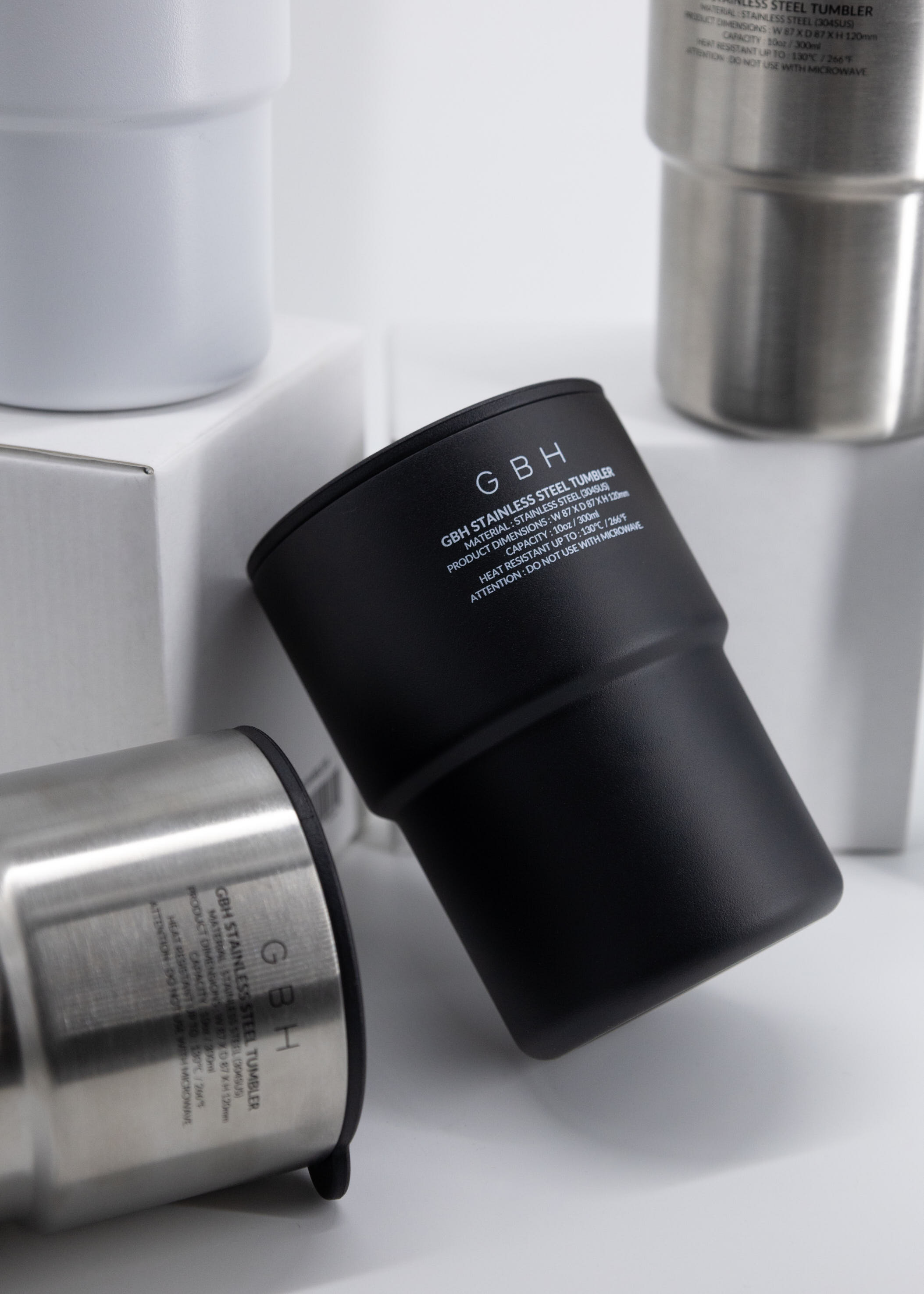 GBH STAINLESS STEEL TUMBLER / BLACK / 300ml