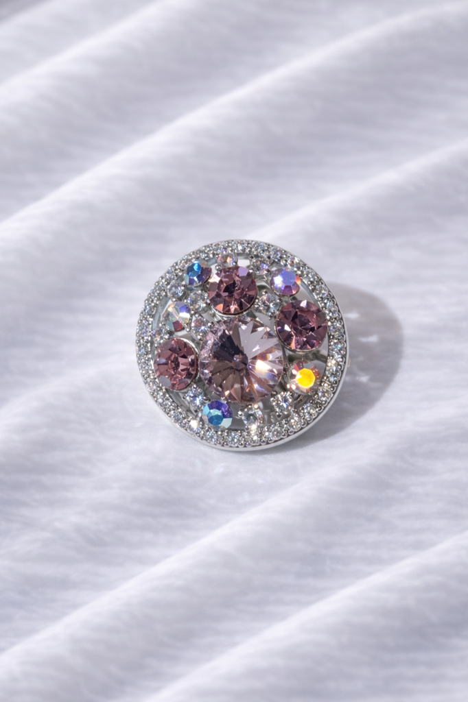 Swarovski Crystal Halo Brooch