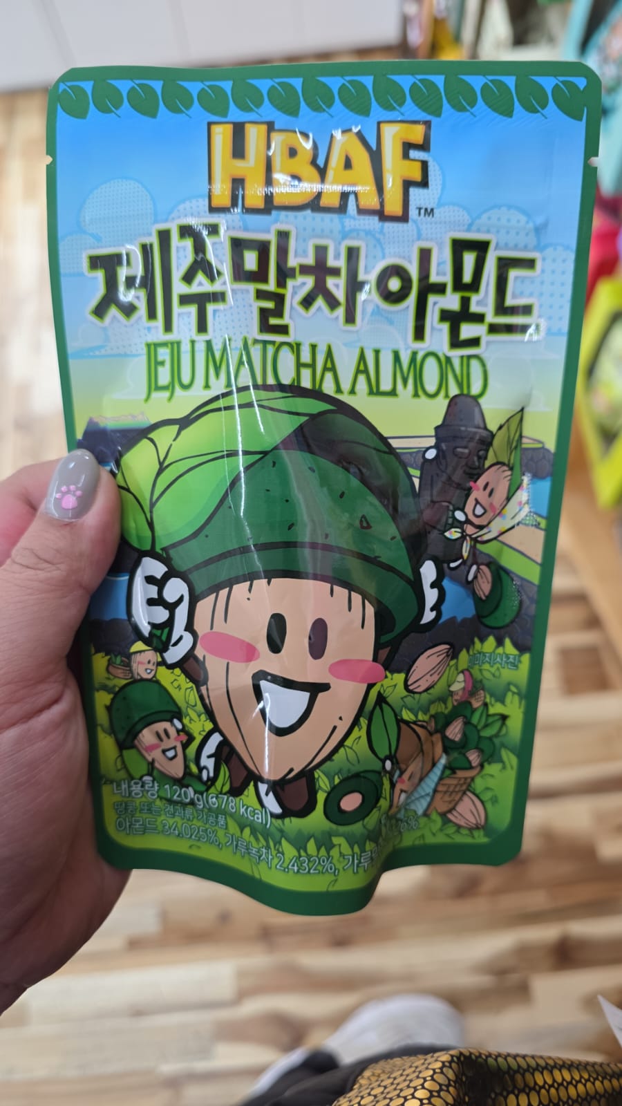 hbaf jeju matcha almond 120 g