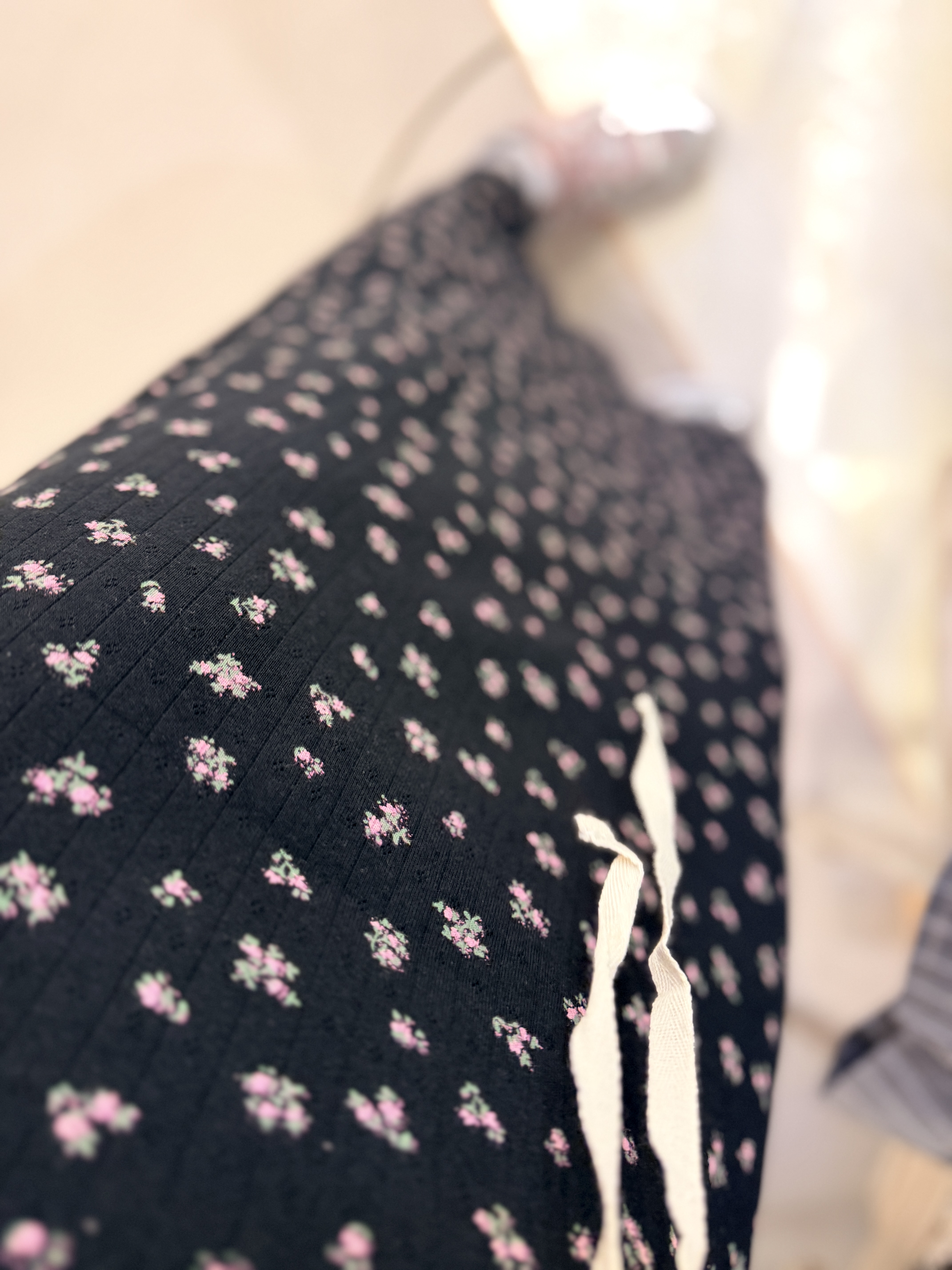 Flower printed cotton skirt