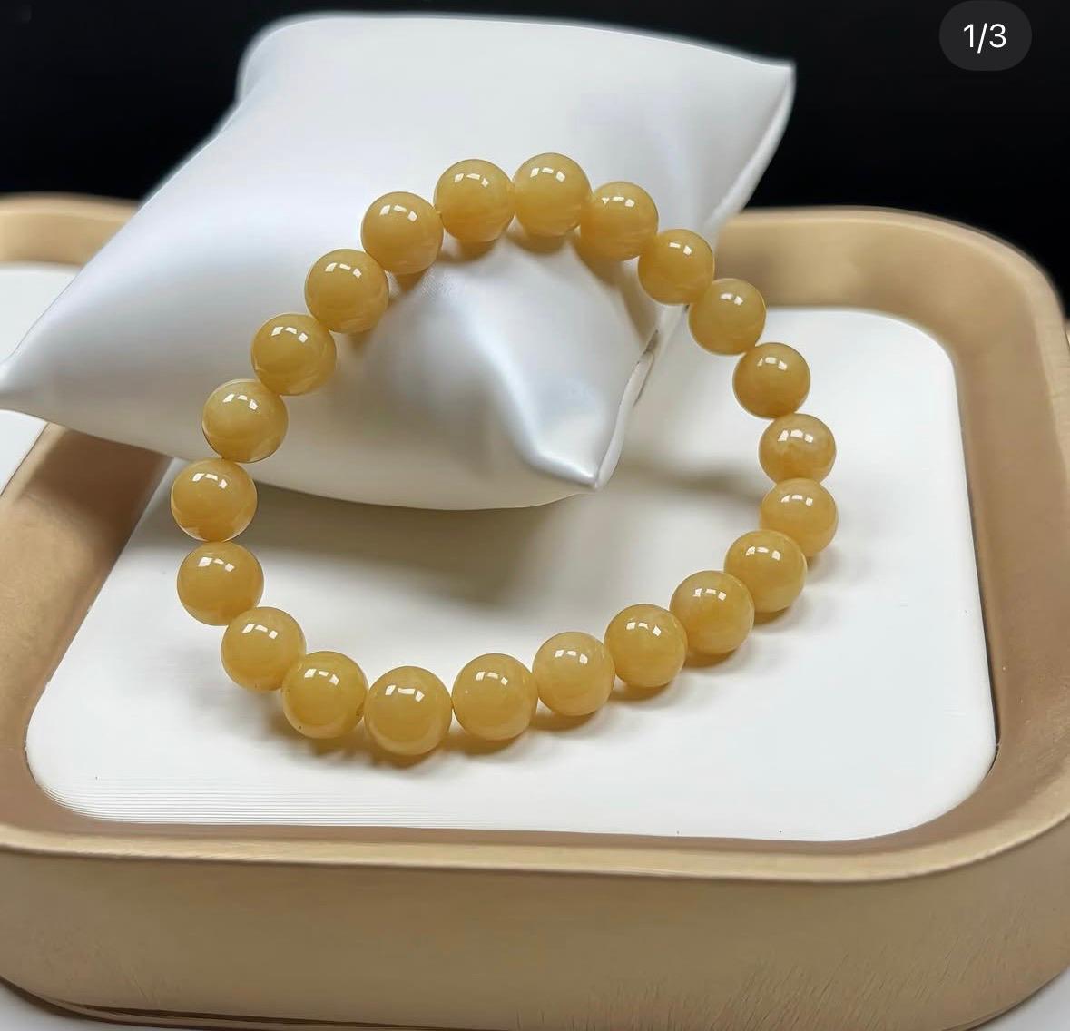 8.8mm 滿色黃翡手串