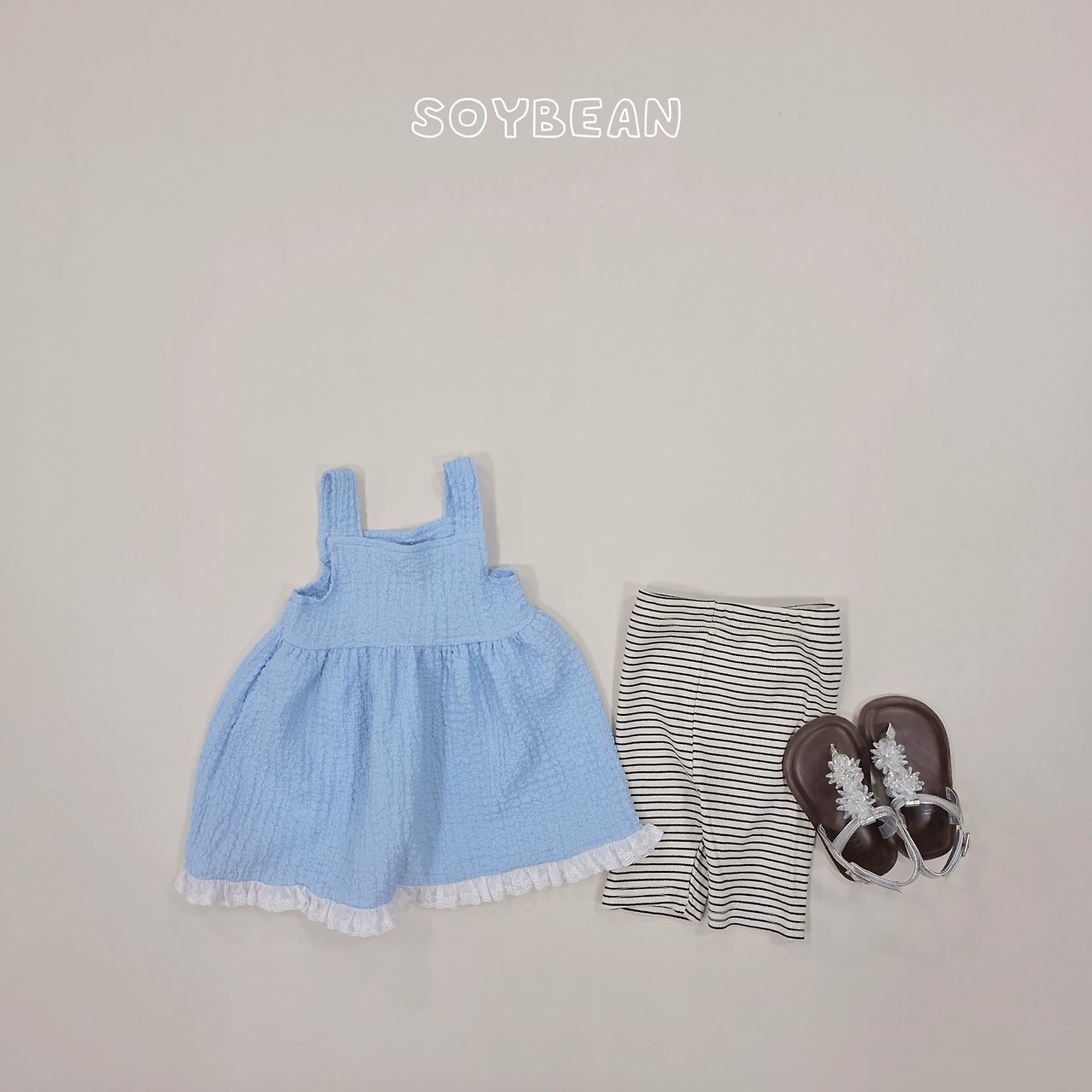 Soybean | Stripe Leggings(Yellow/Mint/Pink 110-120)