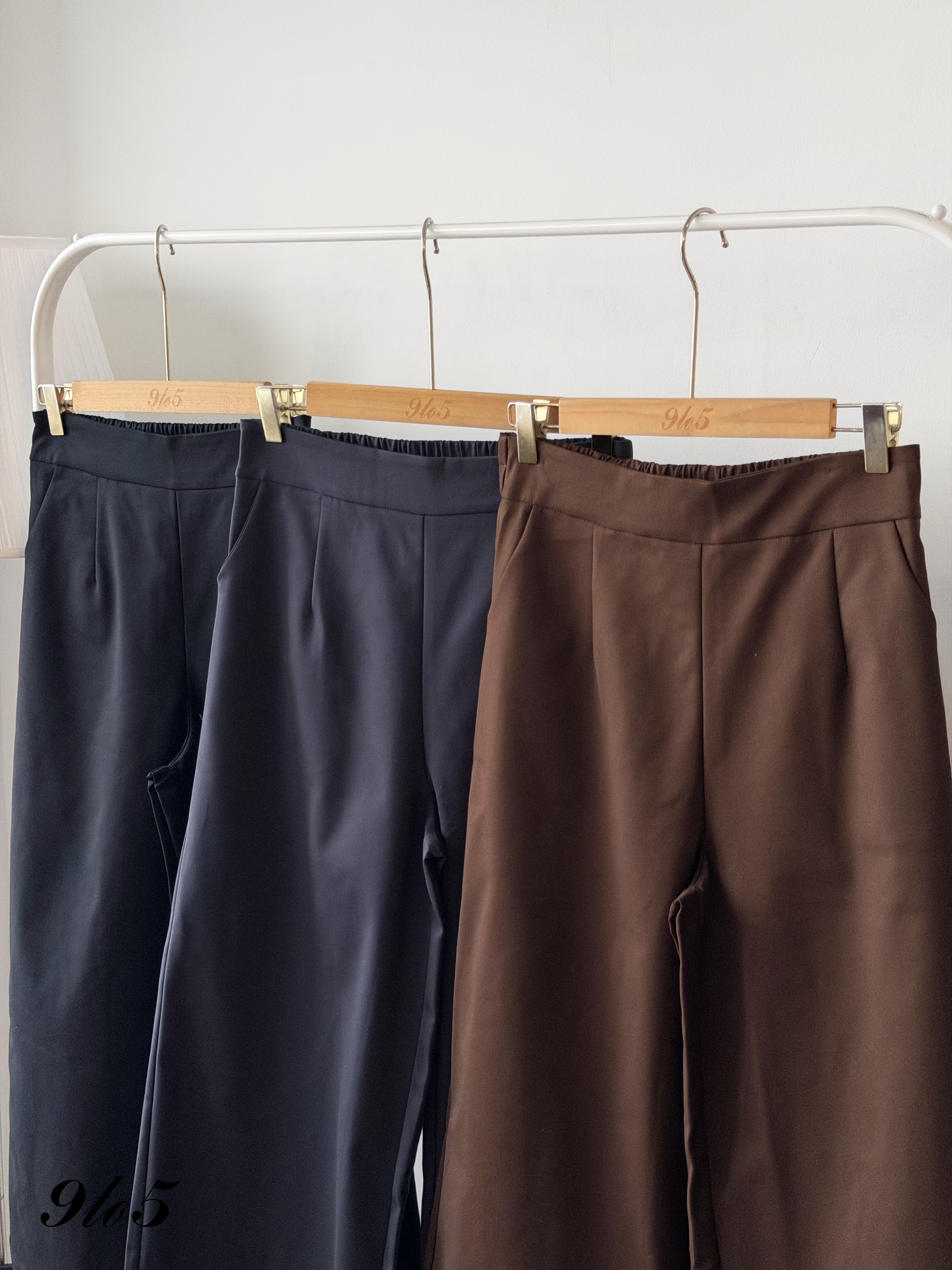 S2033 Wide Leg Long Pants - 3 Colors 