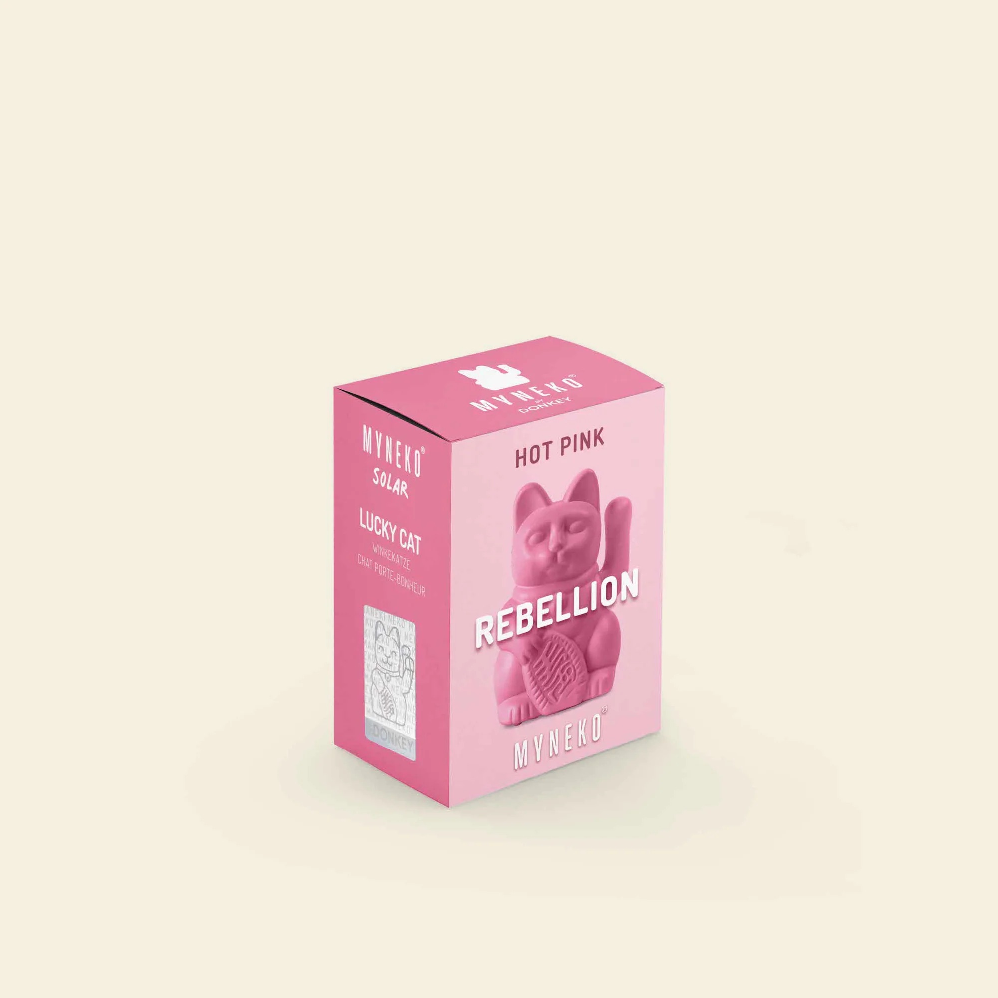 📦訂購 Donkey Products Lucky Cat Solar (HOT PINK) 粉紅色 招財貓