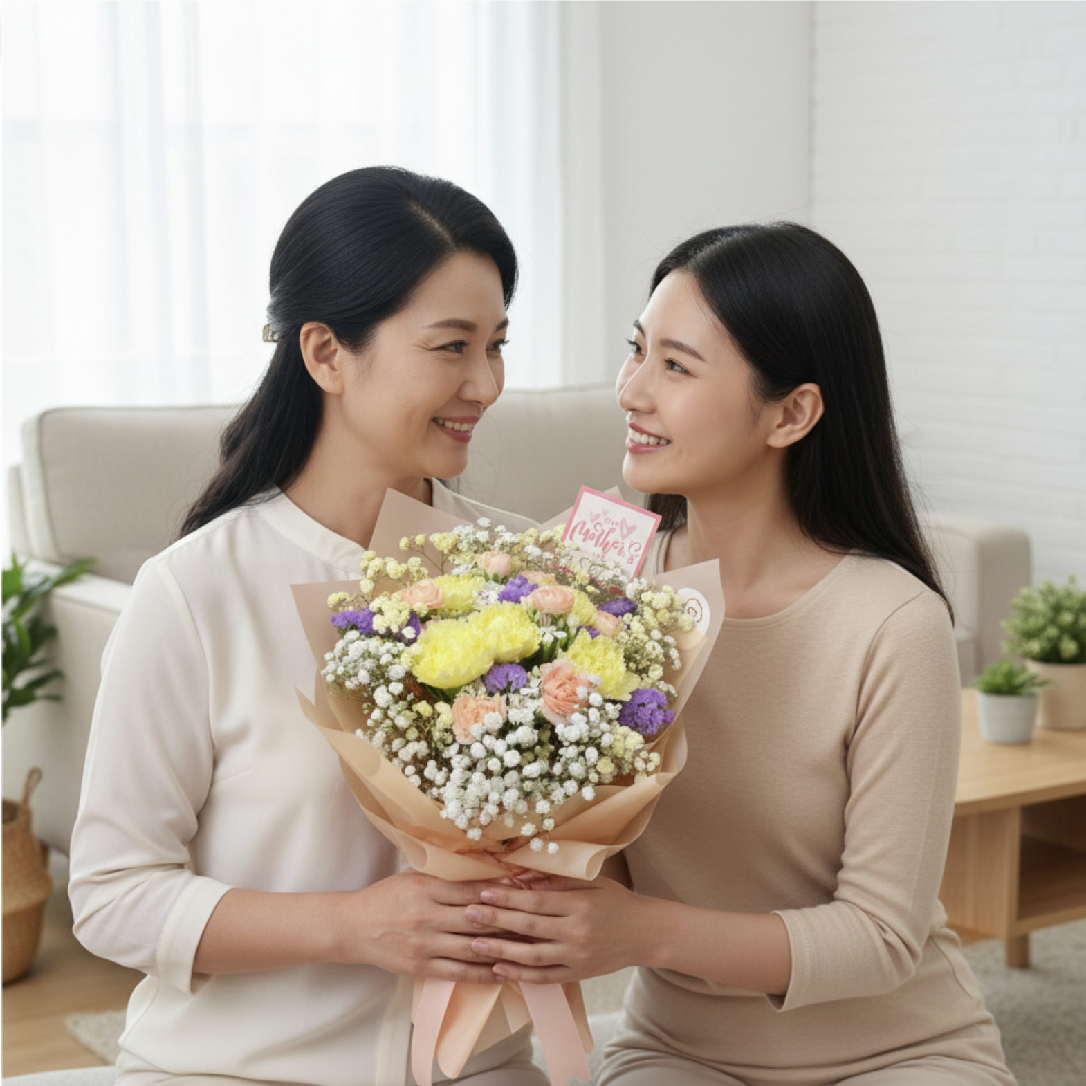  👉🏻鮮👈🏻黃色康乃馨 丨主花 3支 5支丨母親節花束丨黃色花束丨康乃馨花束丨將軍澳花店丨觀塘花束