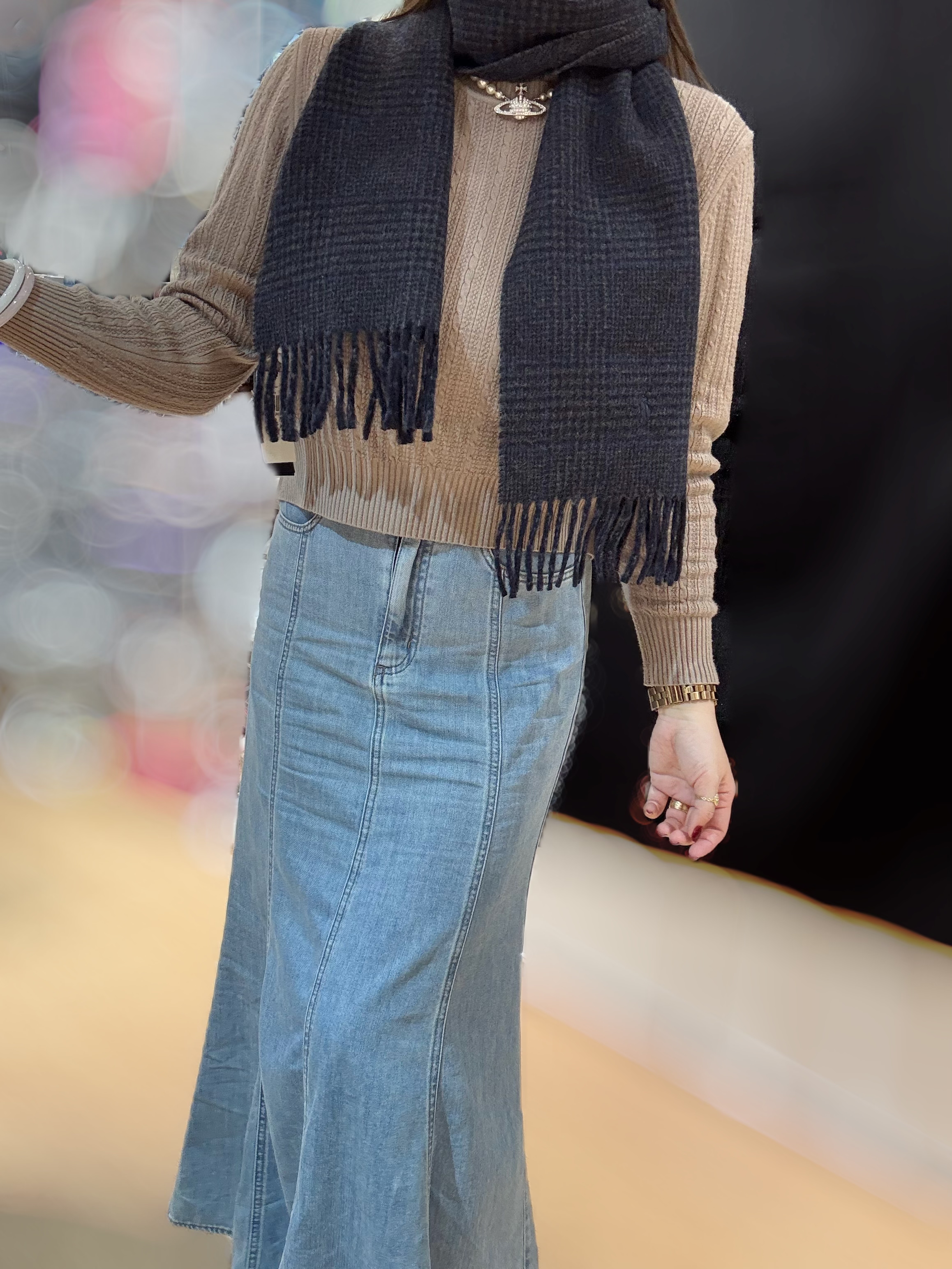 Polo scarf grid/blk/navy