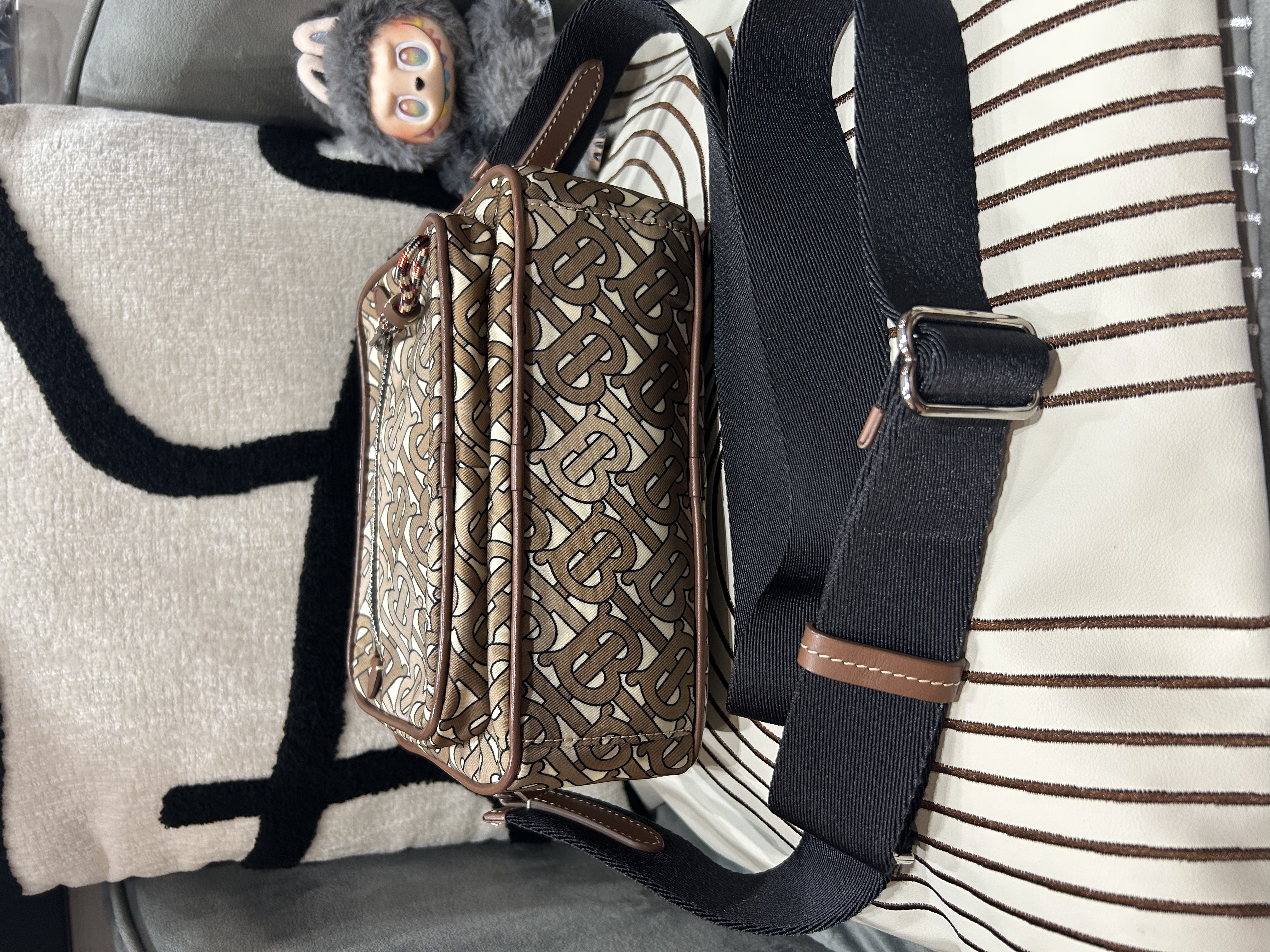 BURBERRY Nylon TB Monogram Shoulder Bag 100%Authentic, 98%New 