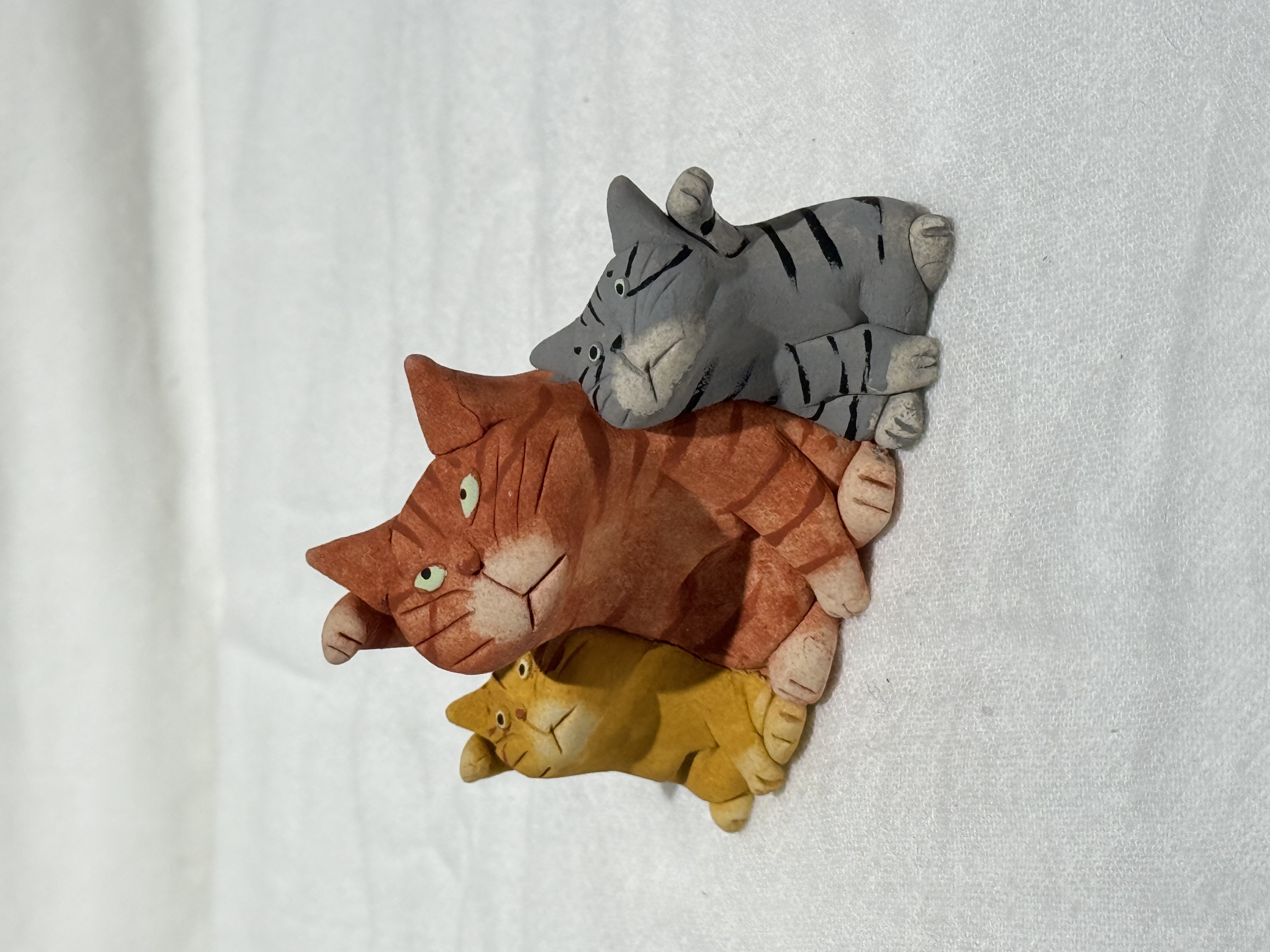 半澤淳子 三隻貓 擺件