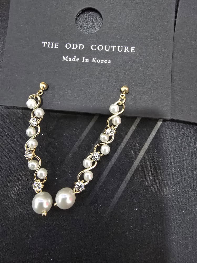 Pearl Cascade Stud Earrings