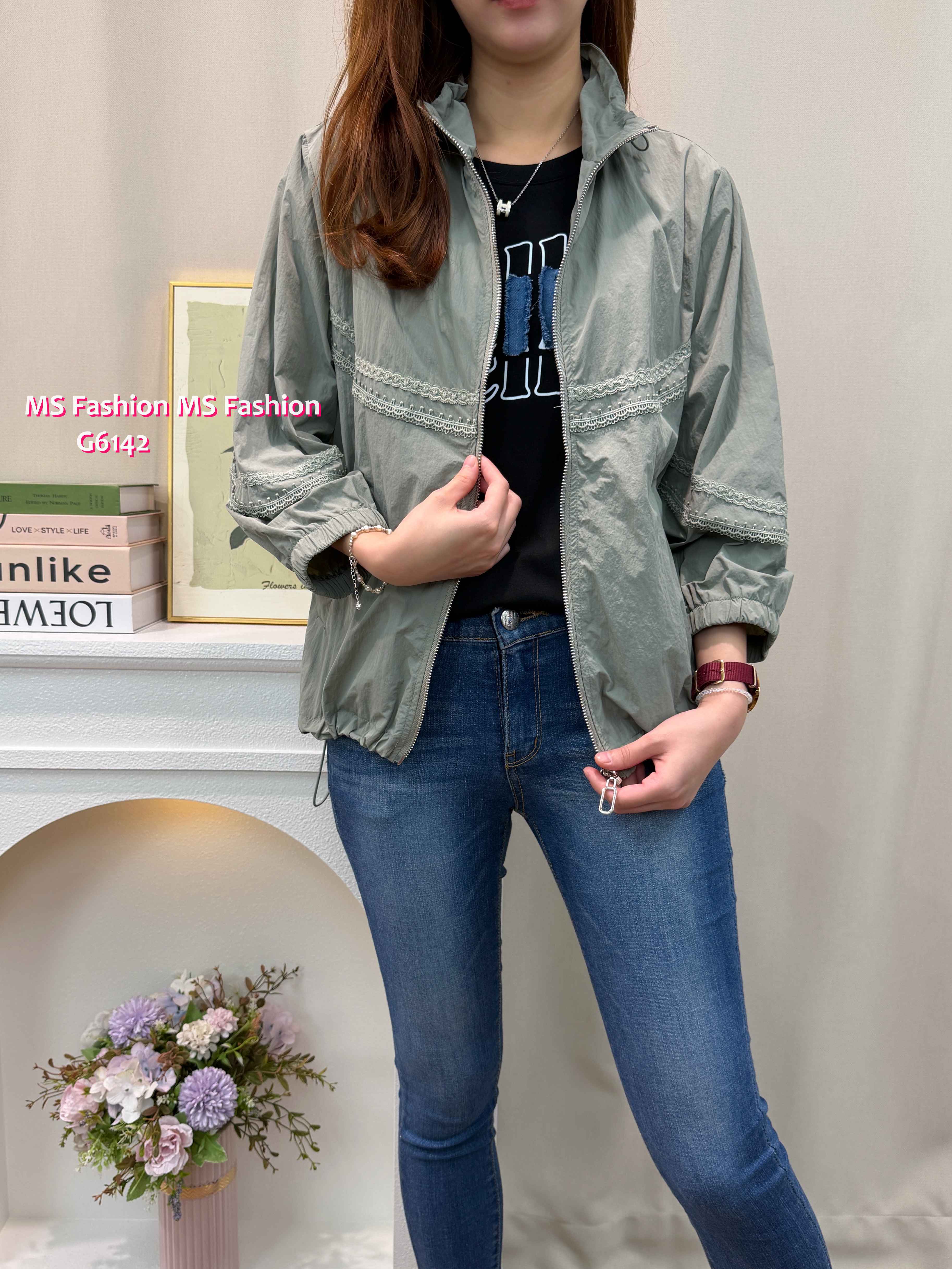 G6142 韓國🇰🇷薄料通花風褸