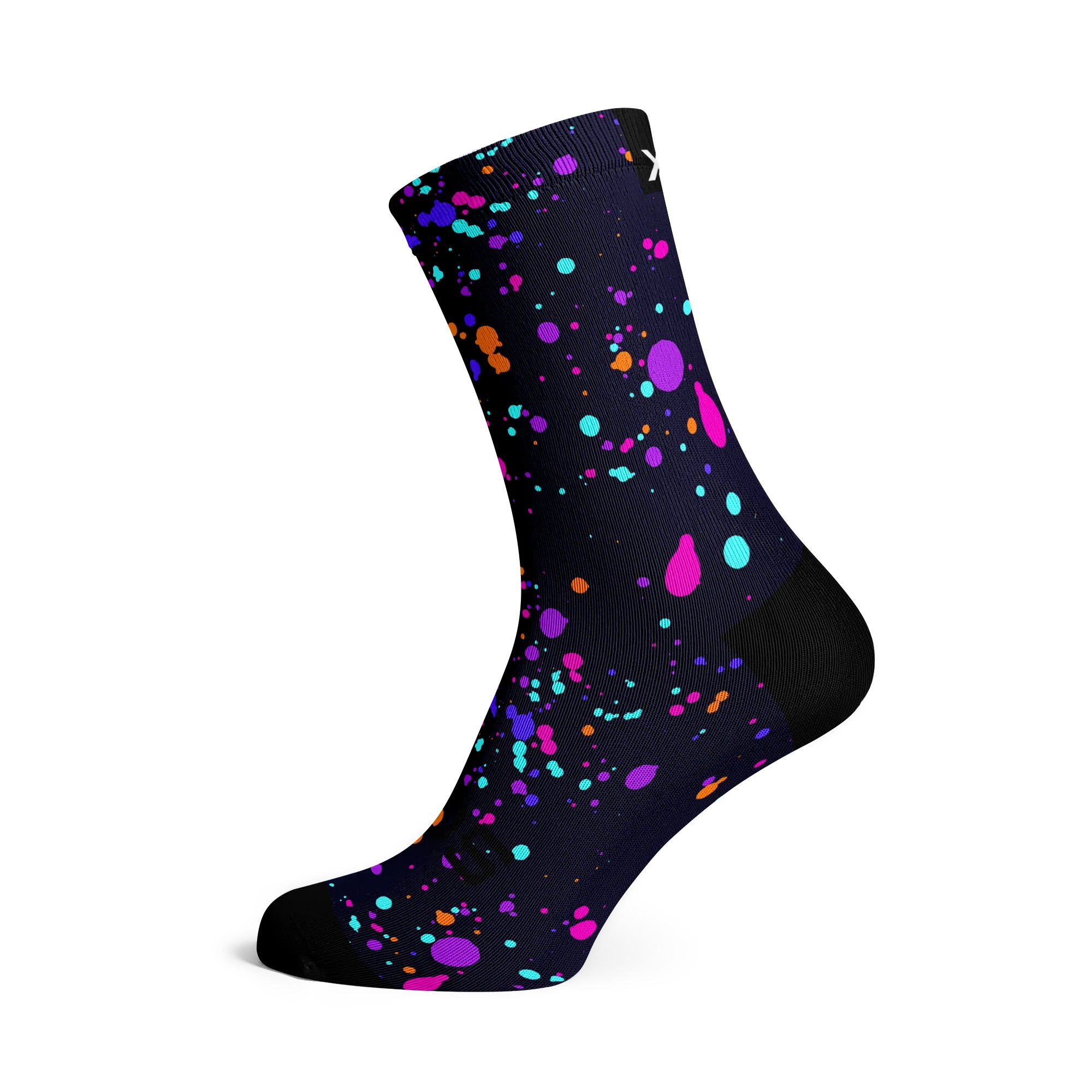 Sox Purple Splash Casual Crew Socks