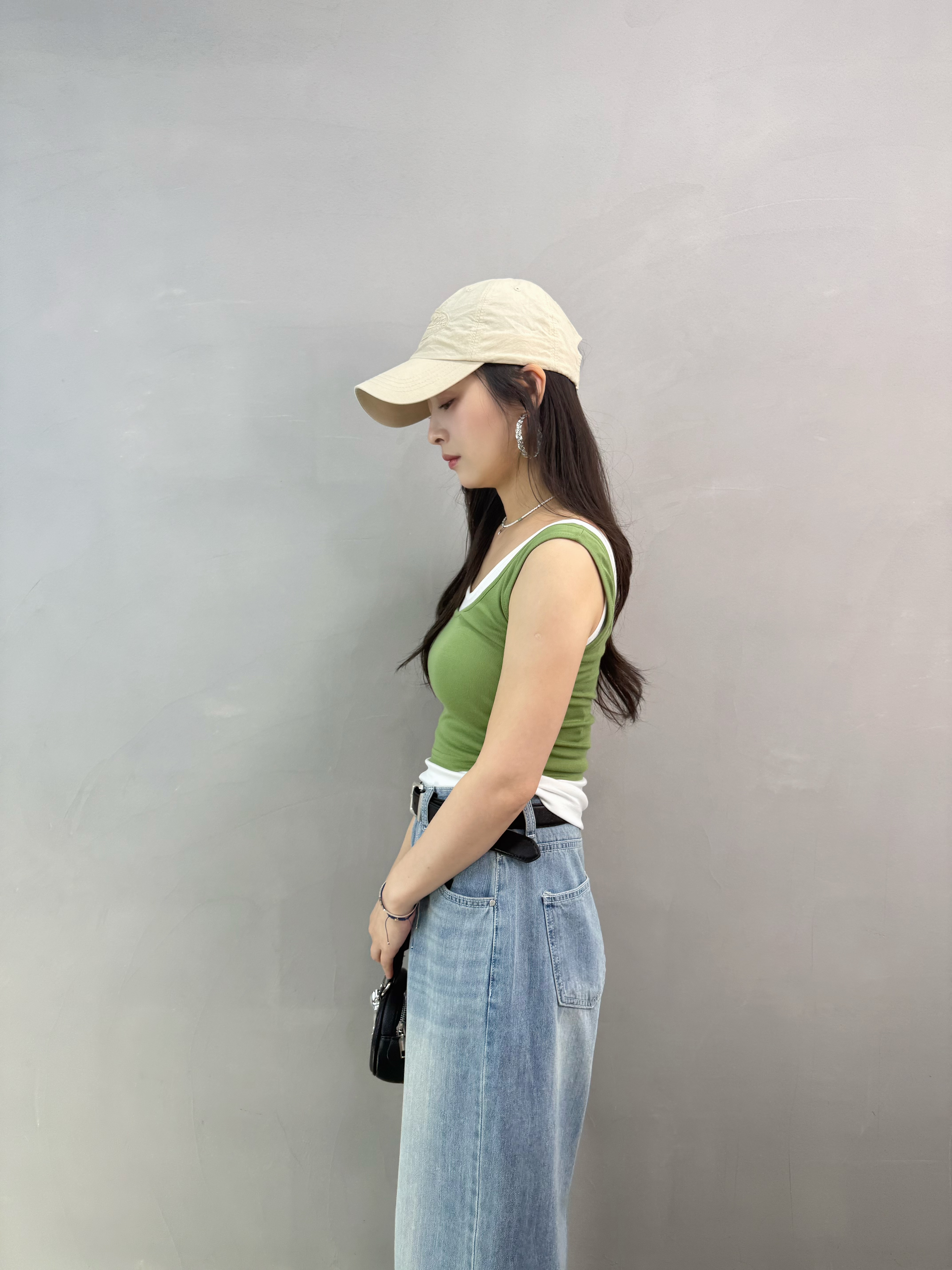 W65 撞色背心兩件Set