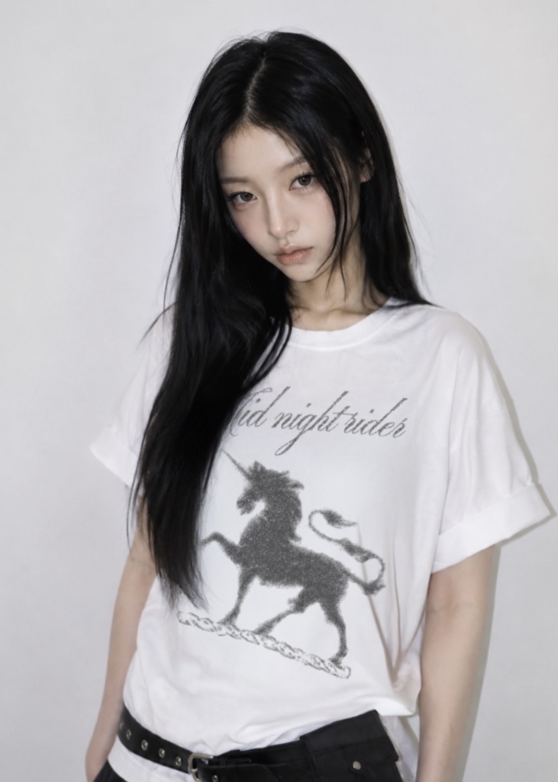 Unicorn Lettering Graphic Short Sleeve Top