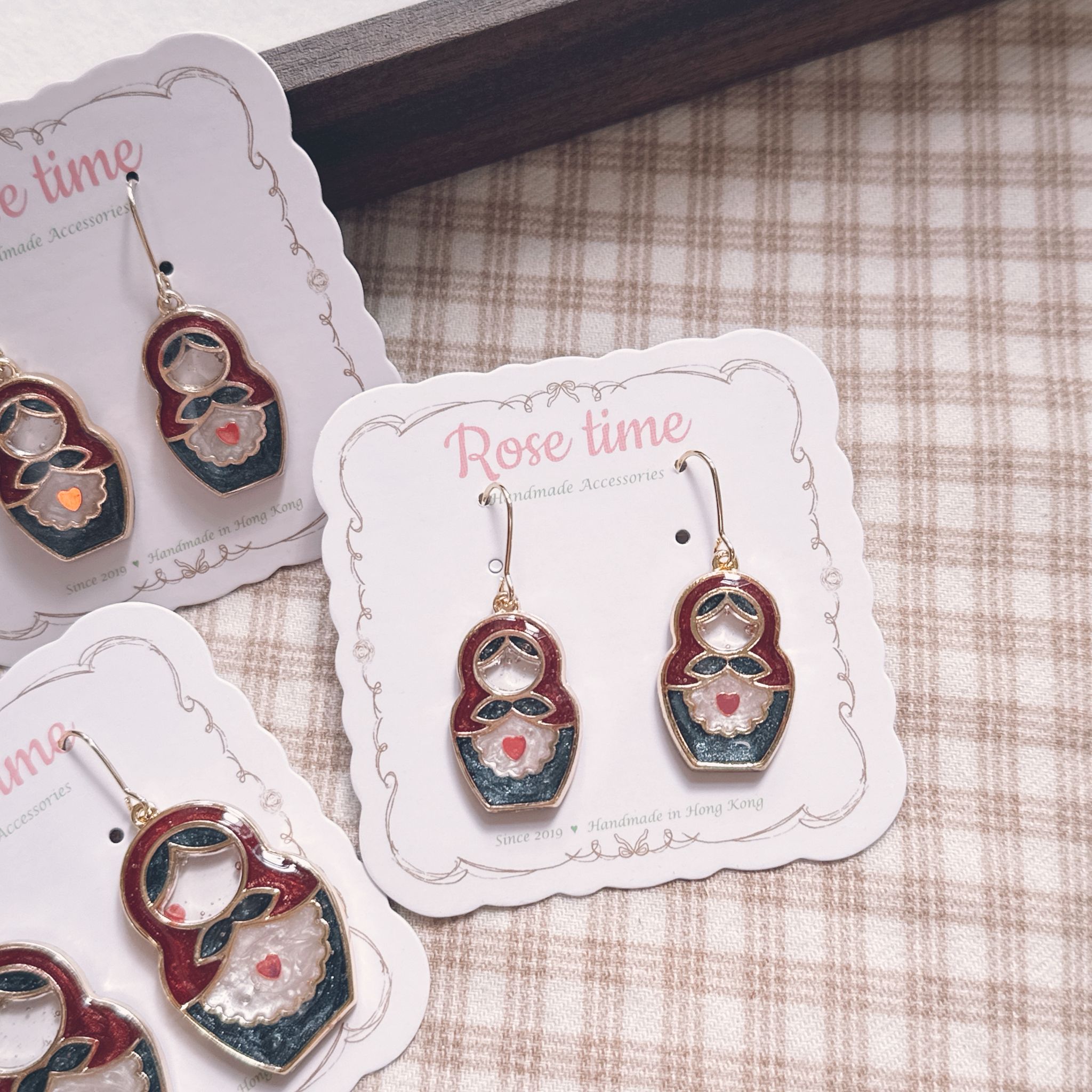 手繪經典復古色俄羅斯娃娃🪆（大Size)