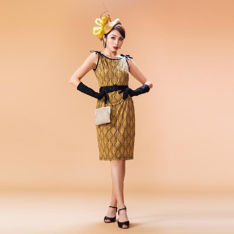 （SOLD OUT） Deco Sabrina Evening Party Dress(FM110)